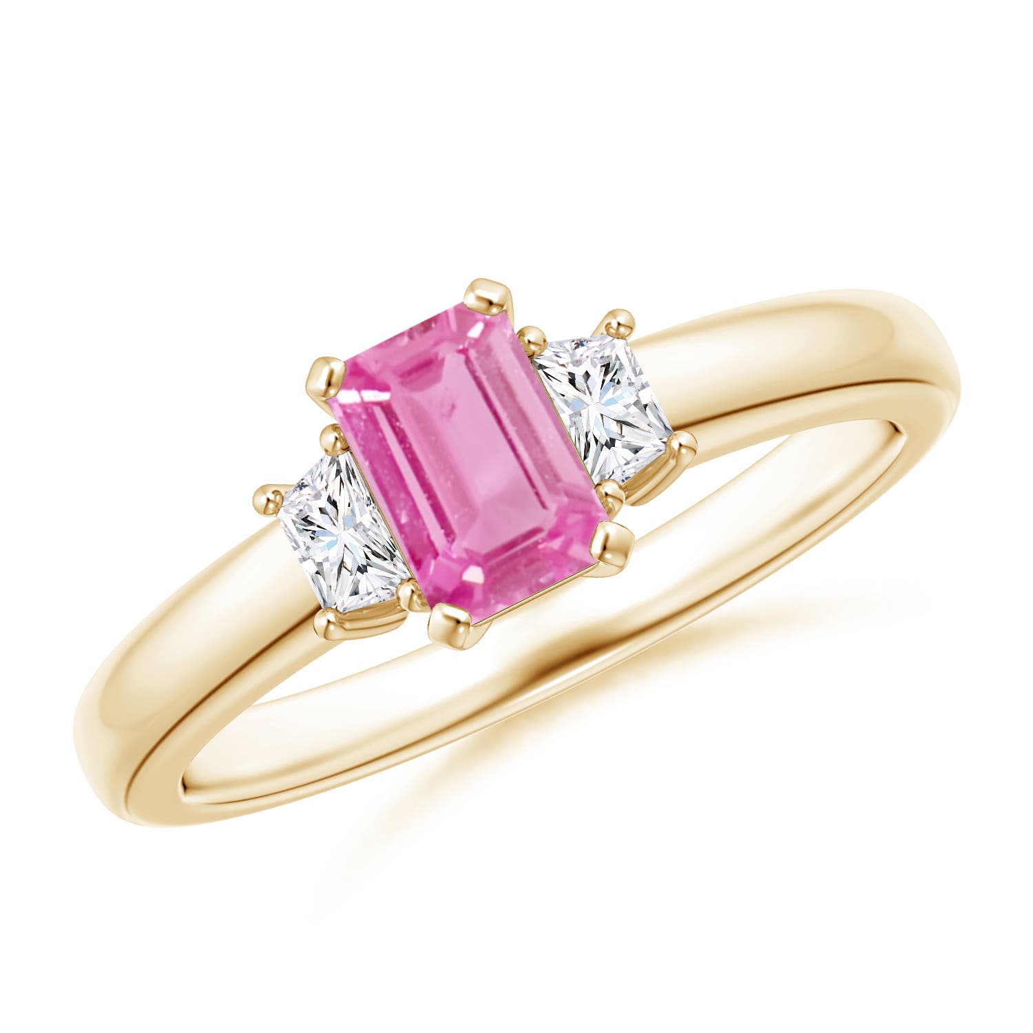 AA - Pink Sapphire / 0.85 CT / 14 KT Yellow Gold