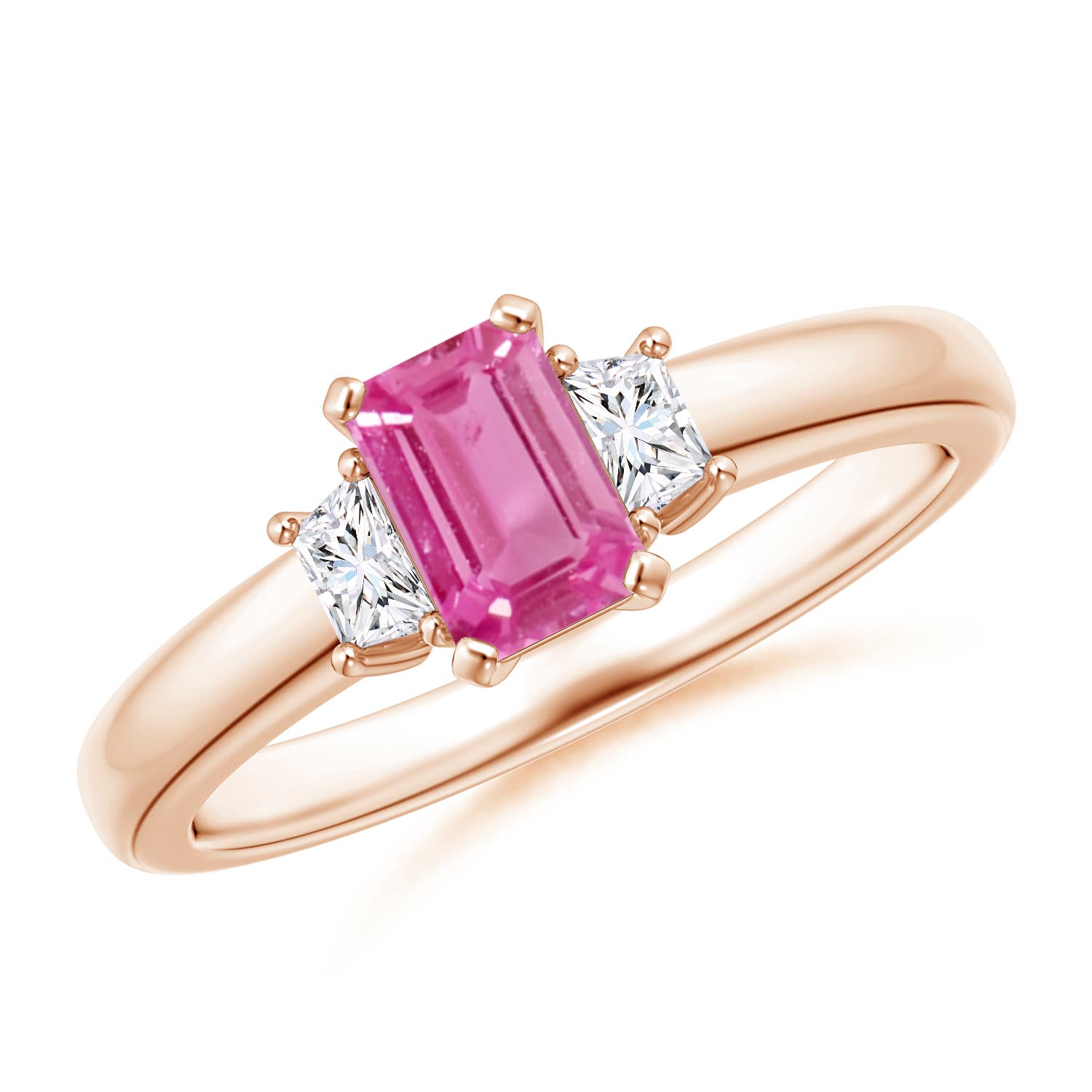 AAA - Pink Sapphire / 0.85 CT / 14 KT Rose Gold