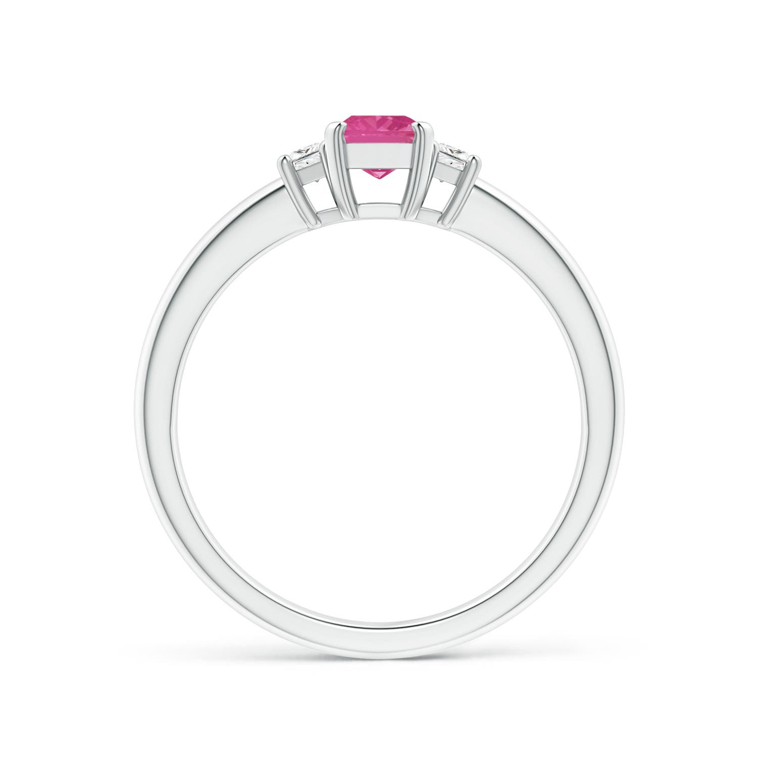 AAA - Pink Sapphire / 0.85 CT / 14 KT White Gold