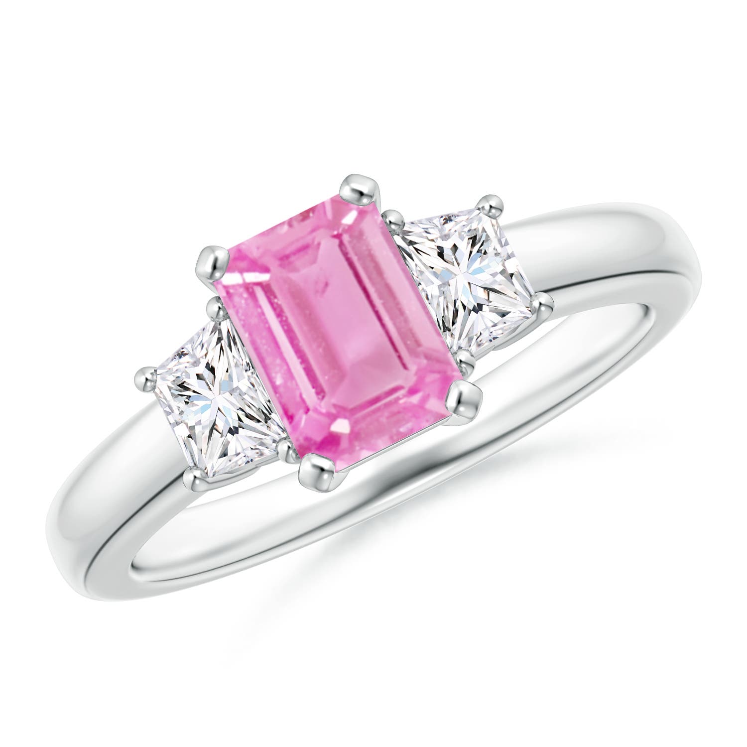 A - Pink Sapphire / 1.47 CT / 14 KT White Gold