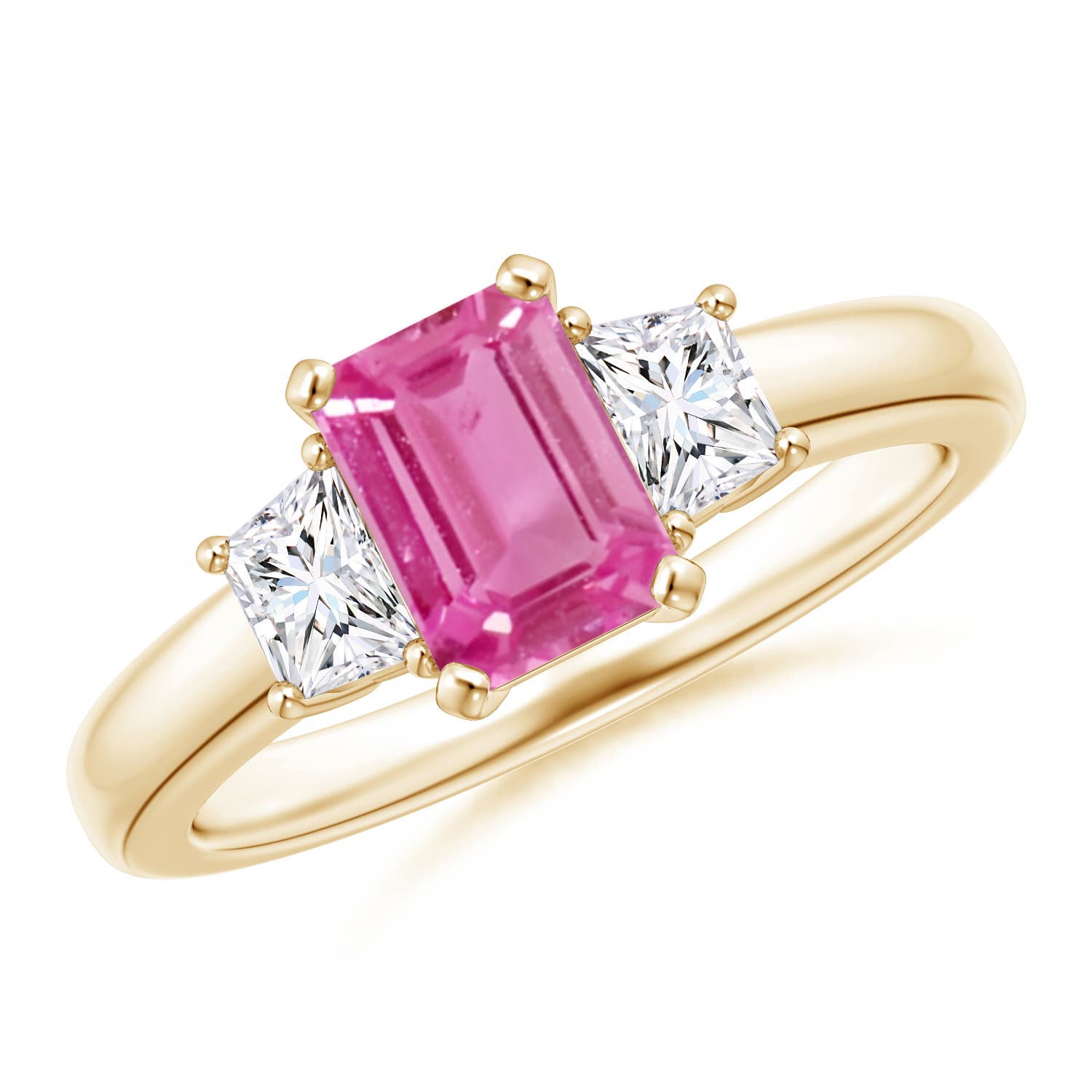 AAA - Pink Sapphire / 1.47 CT / 14 KT Yellow Gold