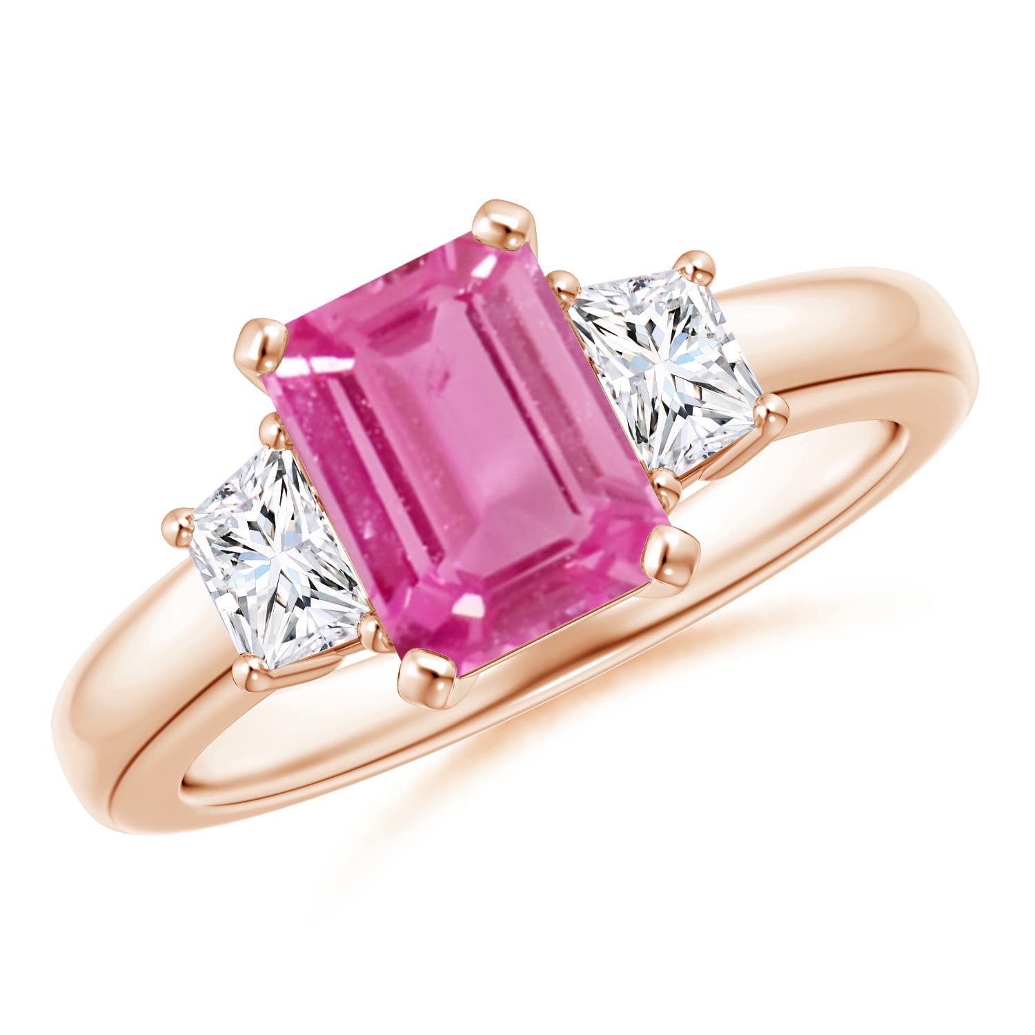 AAA - Pink Sapphire / 1.82 CT / 14 KT Rose Gold