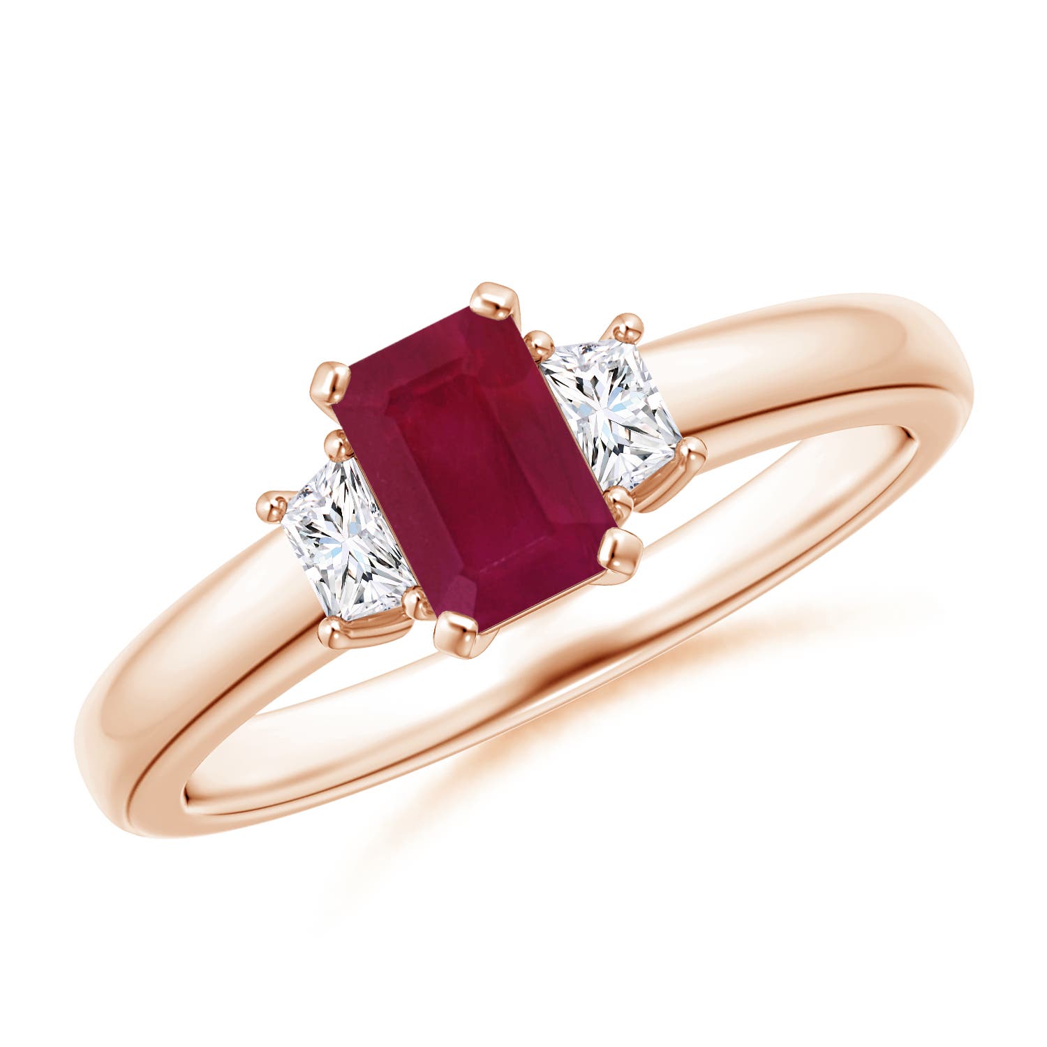 A - Ruby / 0.85 CT / 14 KT Rose Gold