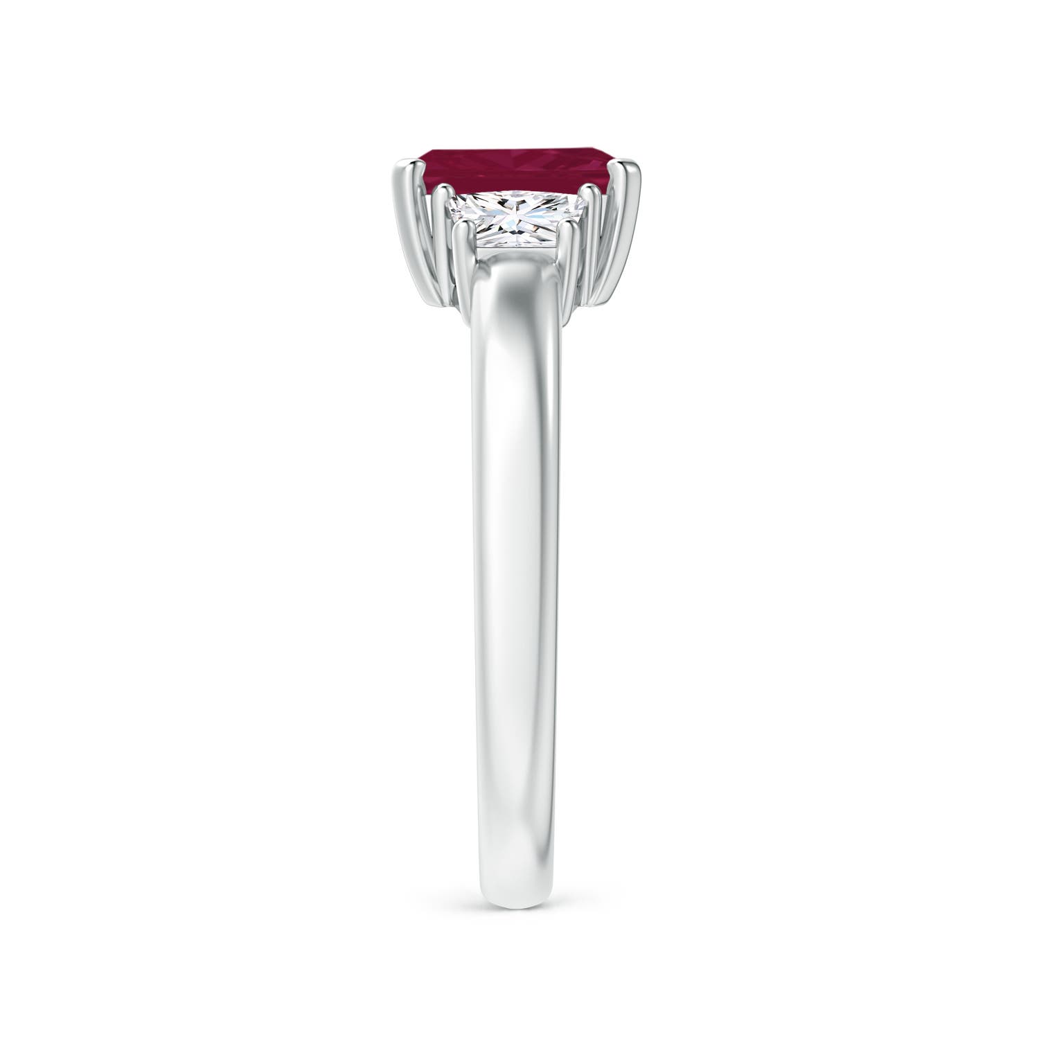 A - Ruby / 1.32 CT / 14 KT White Gold