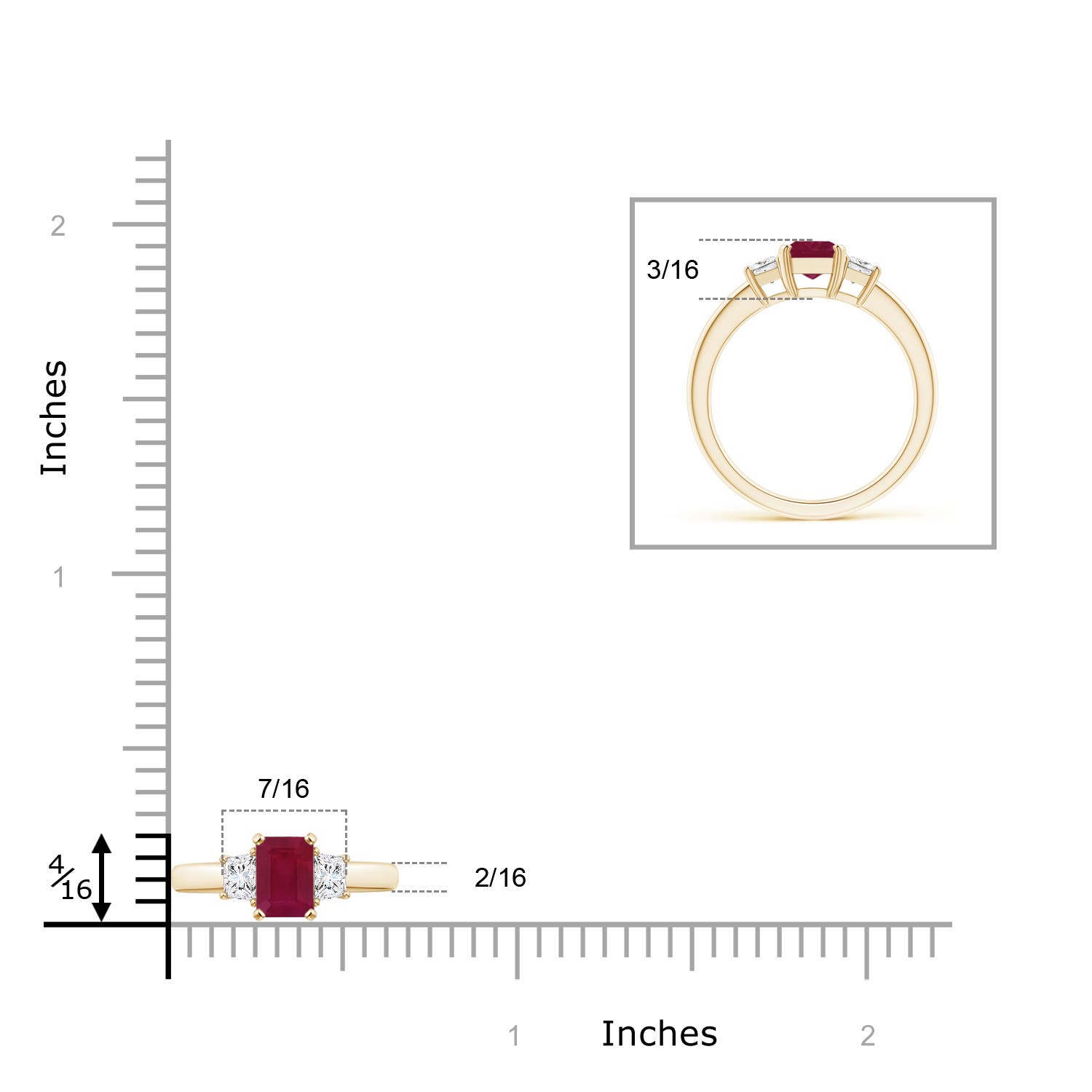 A - Ruby / 1.32 CT / 14 KT Yellow Gold