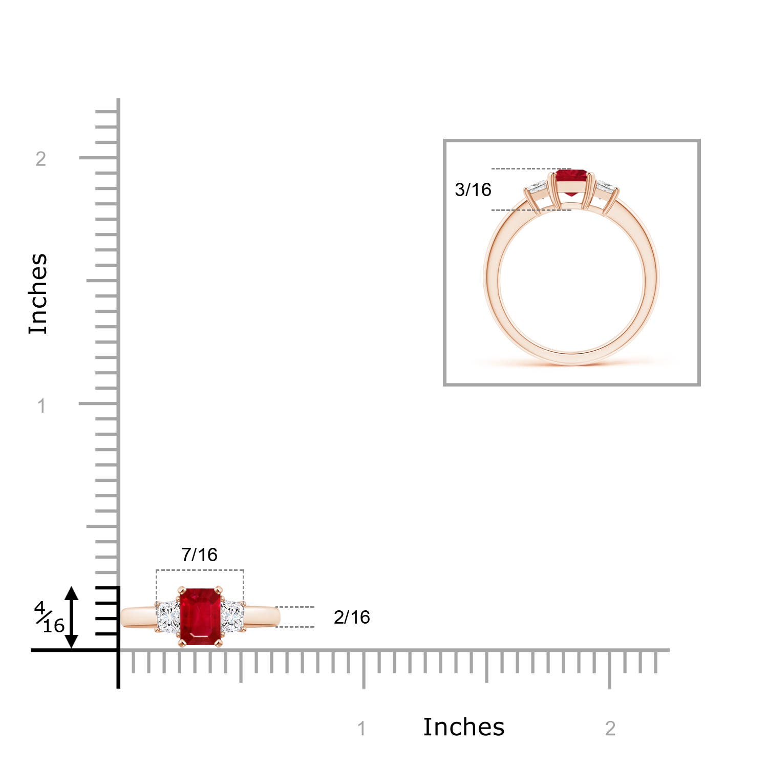 AAA - Ruby / 1.32 CT / 14 KT Rose Gold