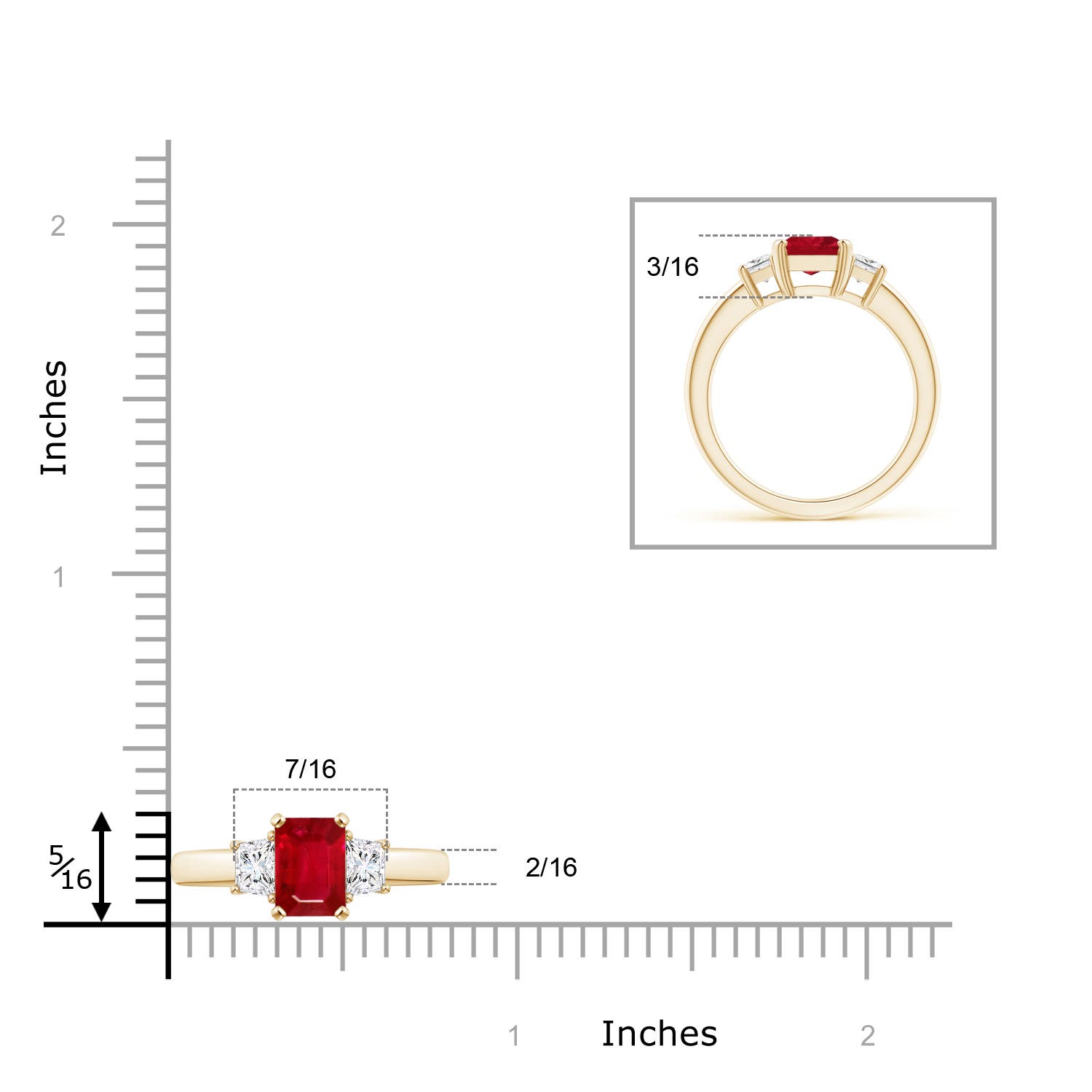 AAA - Ruby / 1.92 CT / 14 KT Yellow Gold