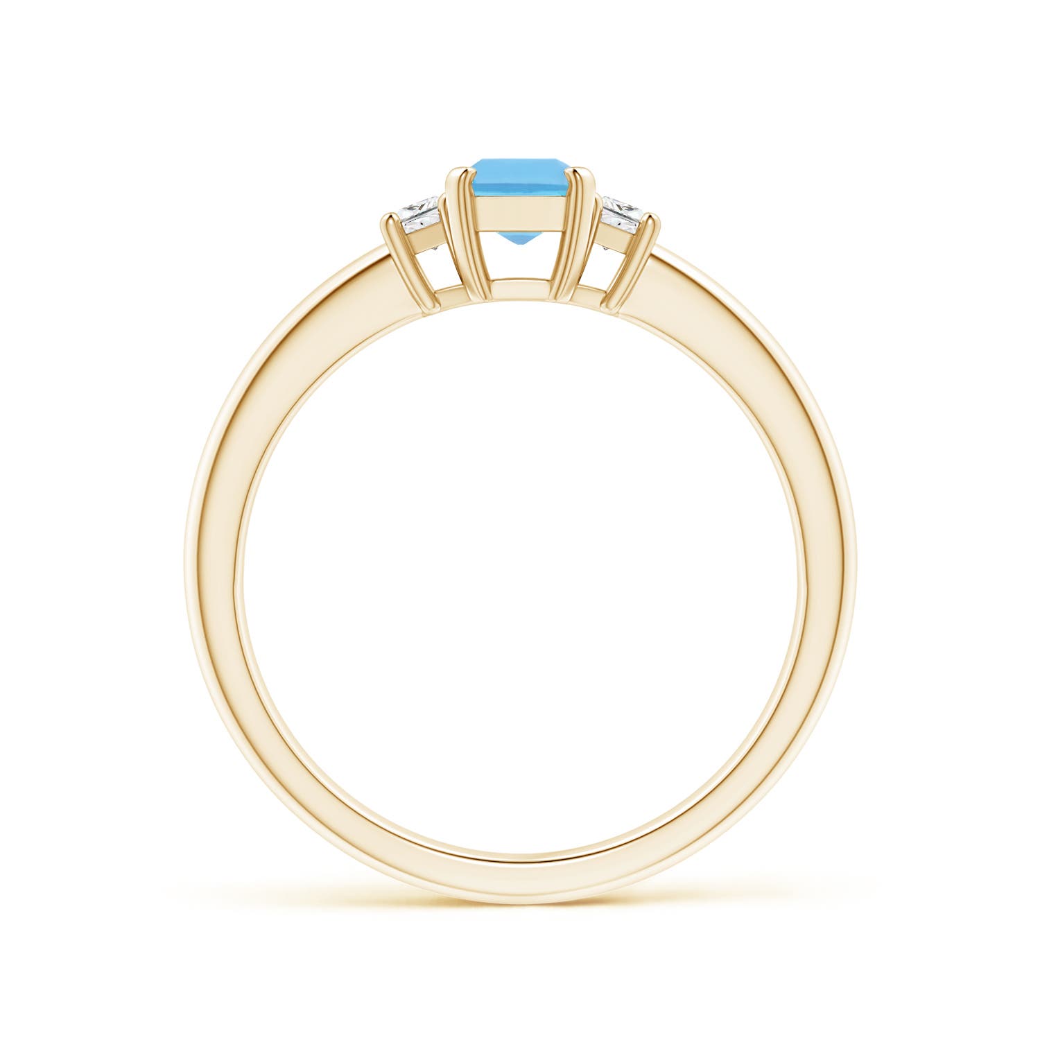 A - Swiss Blue Topaz / 0.85 CT / 14 KT Yellow Gold