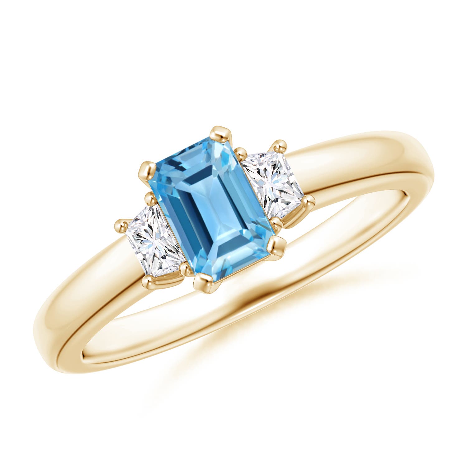 AA - Swiss Blue Topaz / 0.85 CT / 14 KT Yellow Gold