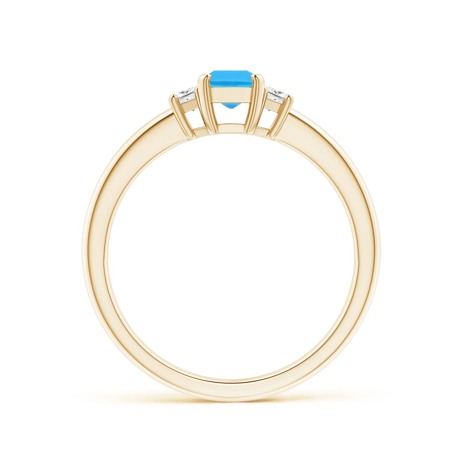 AAA - Swiss Blue Topaz / 0.85 CT / 14 KT Yellow Gold