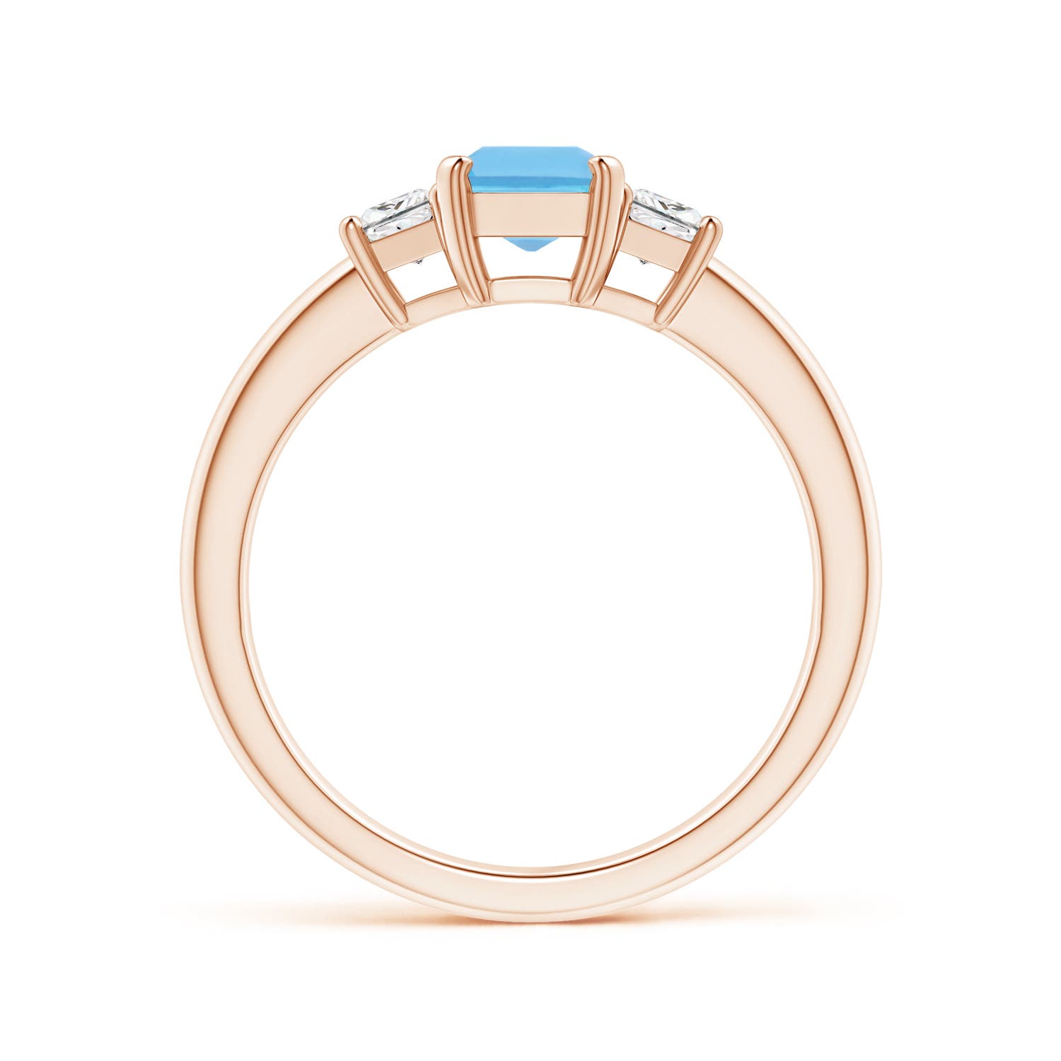 A - Swiss Blue Topaz / 1.52 CT / 14 KT Rose Gold