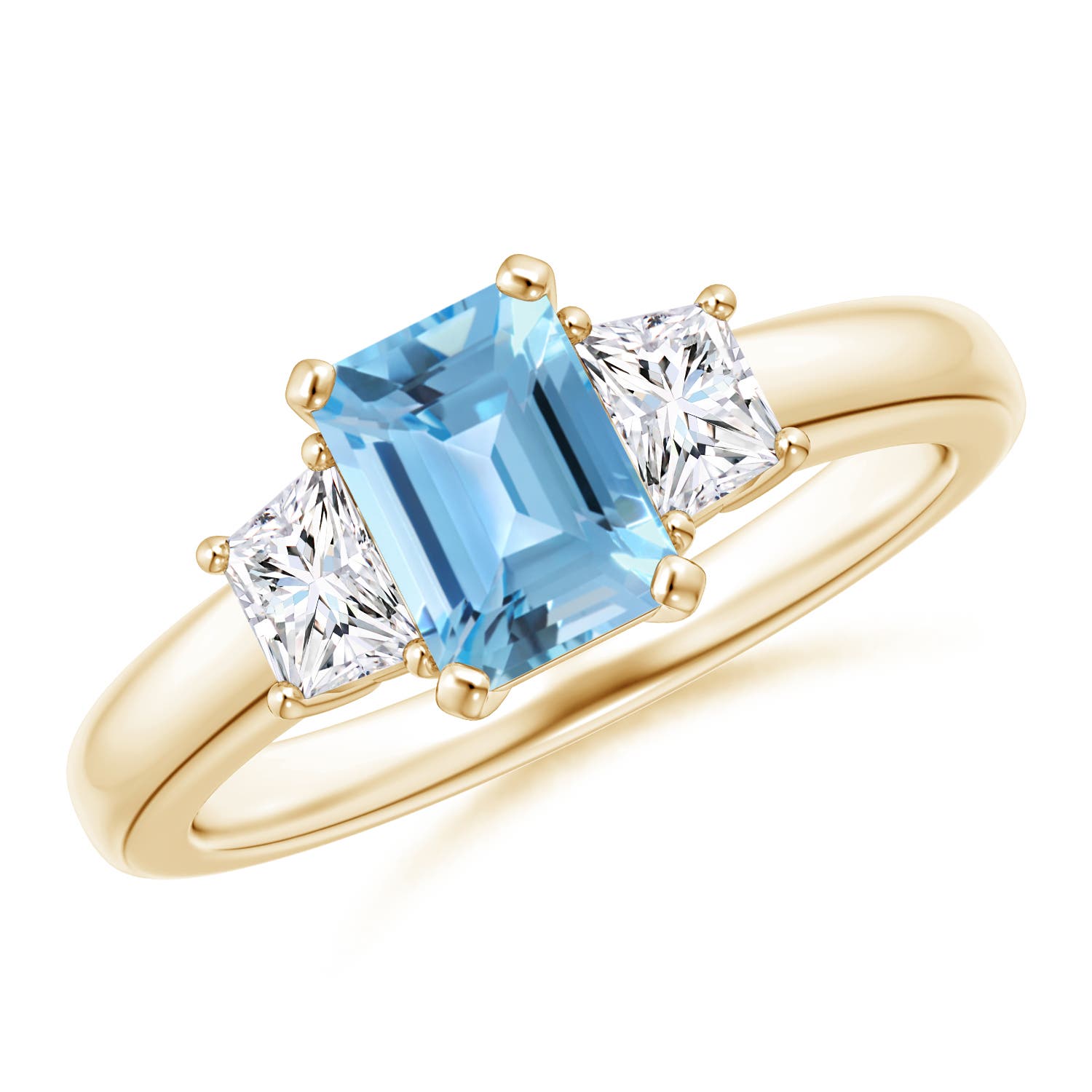 A - Swiss Blue Topaz / 1.52 CT / 14 KT Yellow Gold