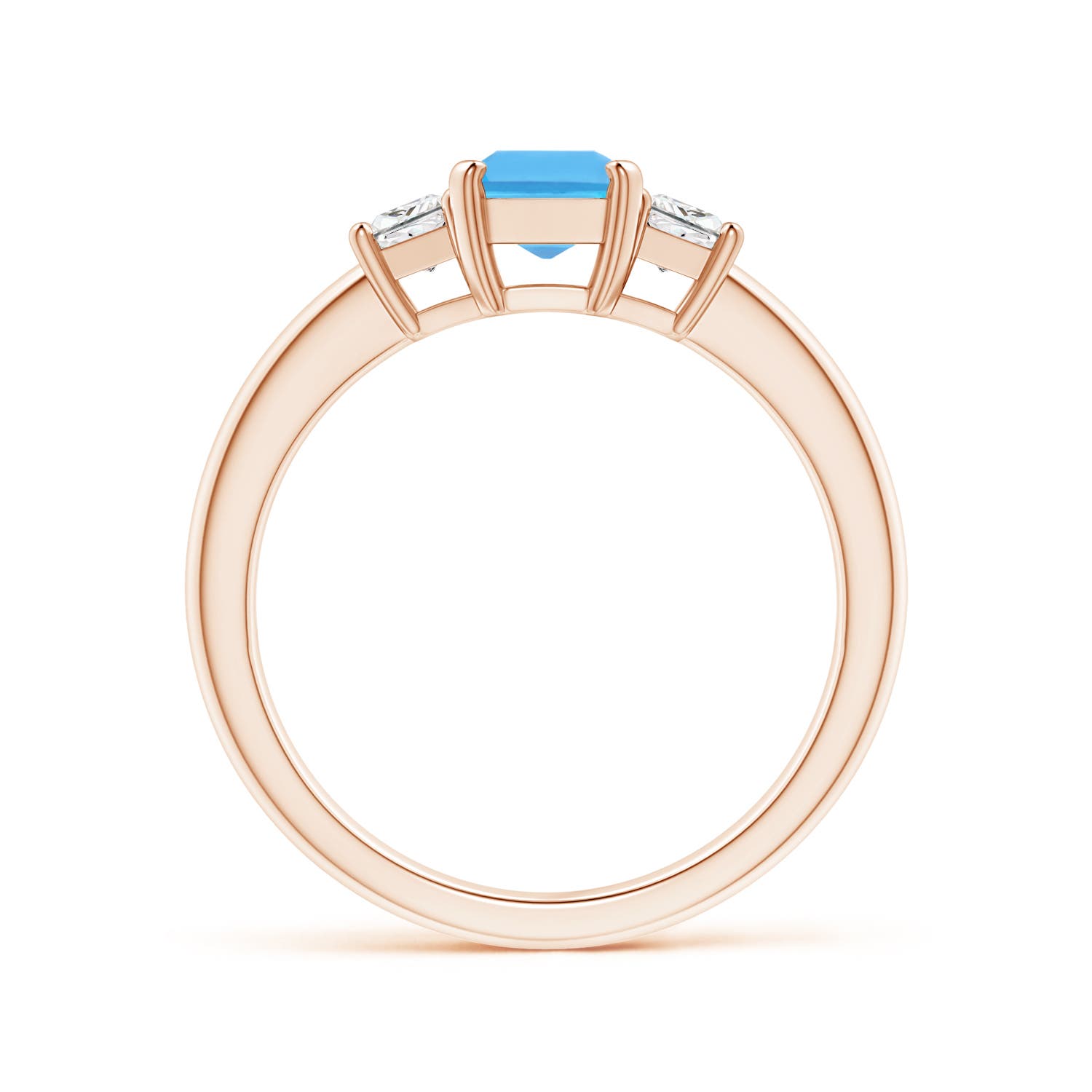 AA - Swiss Blue Topaz / 1.52 CT / 14 KT Rose Gold