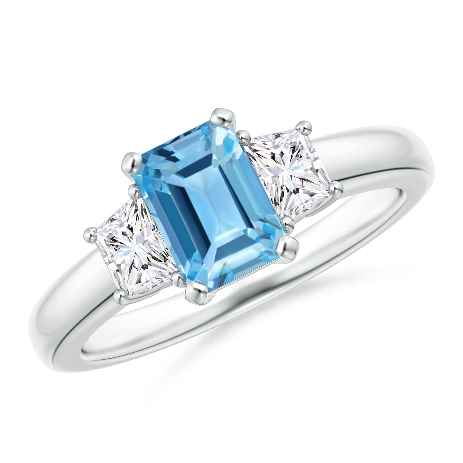 AA - Swiss Blue Topaz / 1.52 CT / 14 KT White Gold