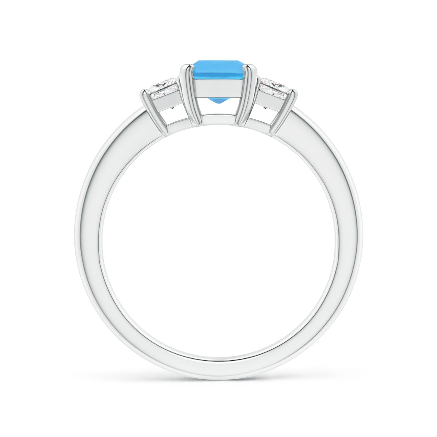 AA - Swiss Blue Topaz / 1.52 CT / 14 KT White Gold