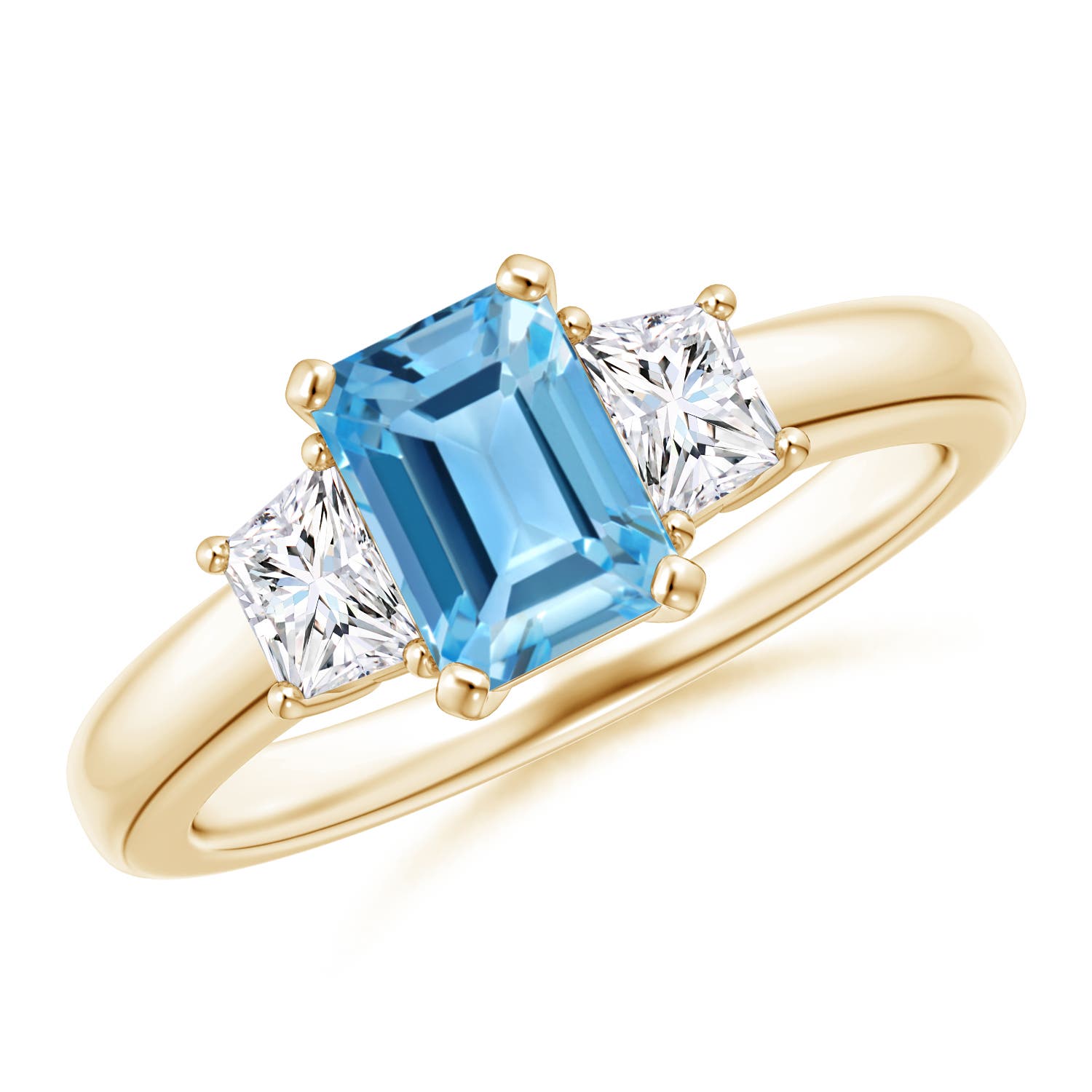 AA - Swiss Blue Topaz / 1.52 CT / 14 KT Yellow Gold