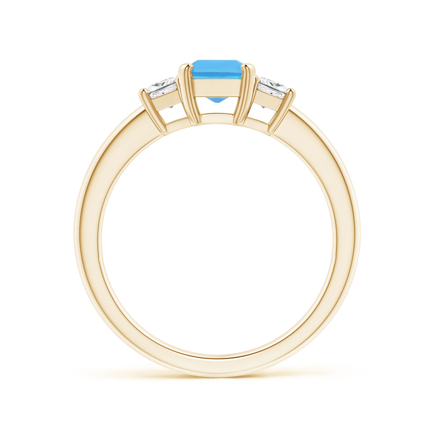 AA - Swiss Blue Topaz / 1.52 CT / 14 KT Yellow Gold