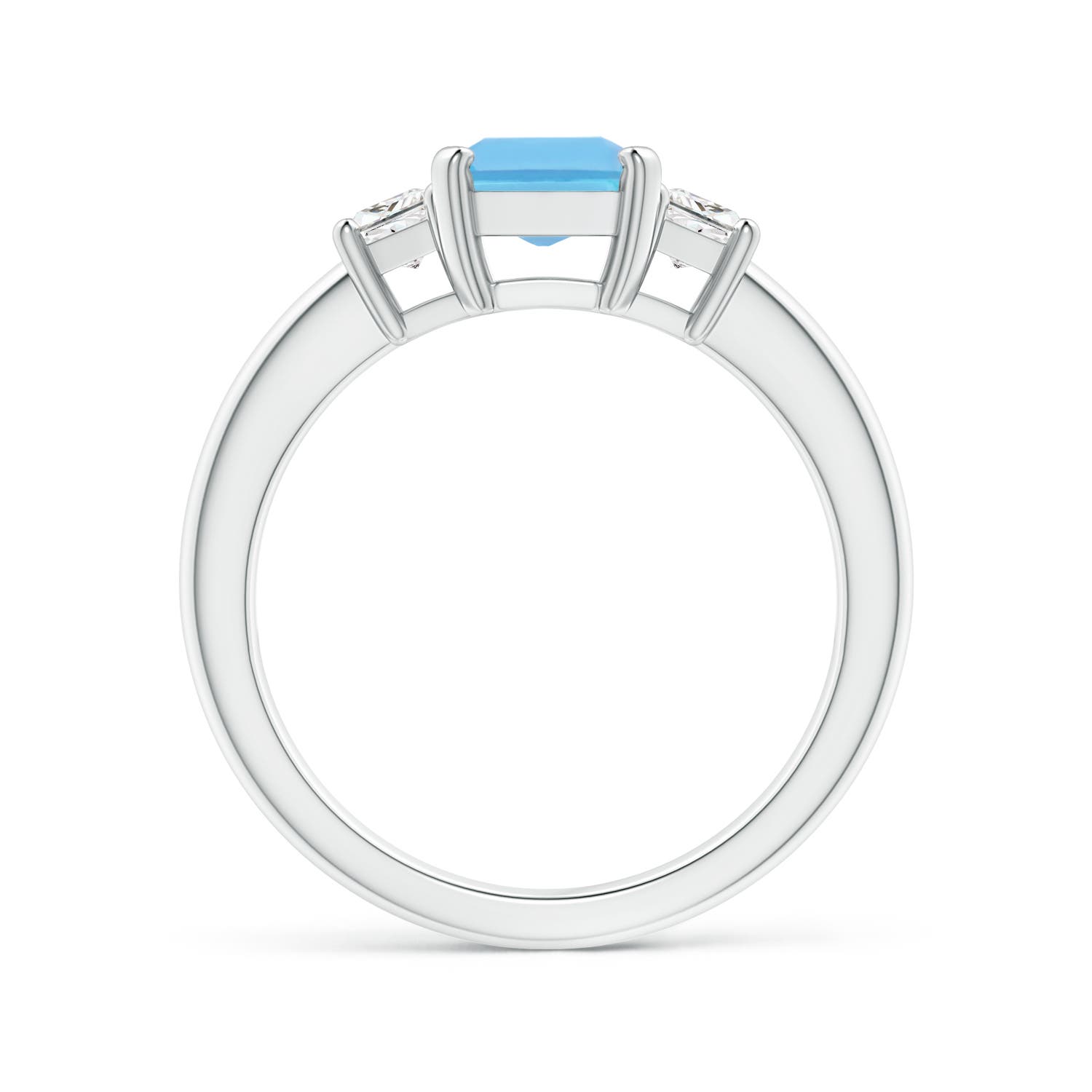 A - Swiss Blue Topaz / 2.27 CT / 14 KT White Gold