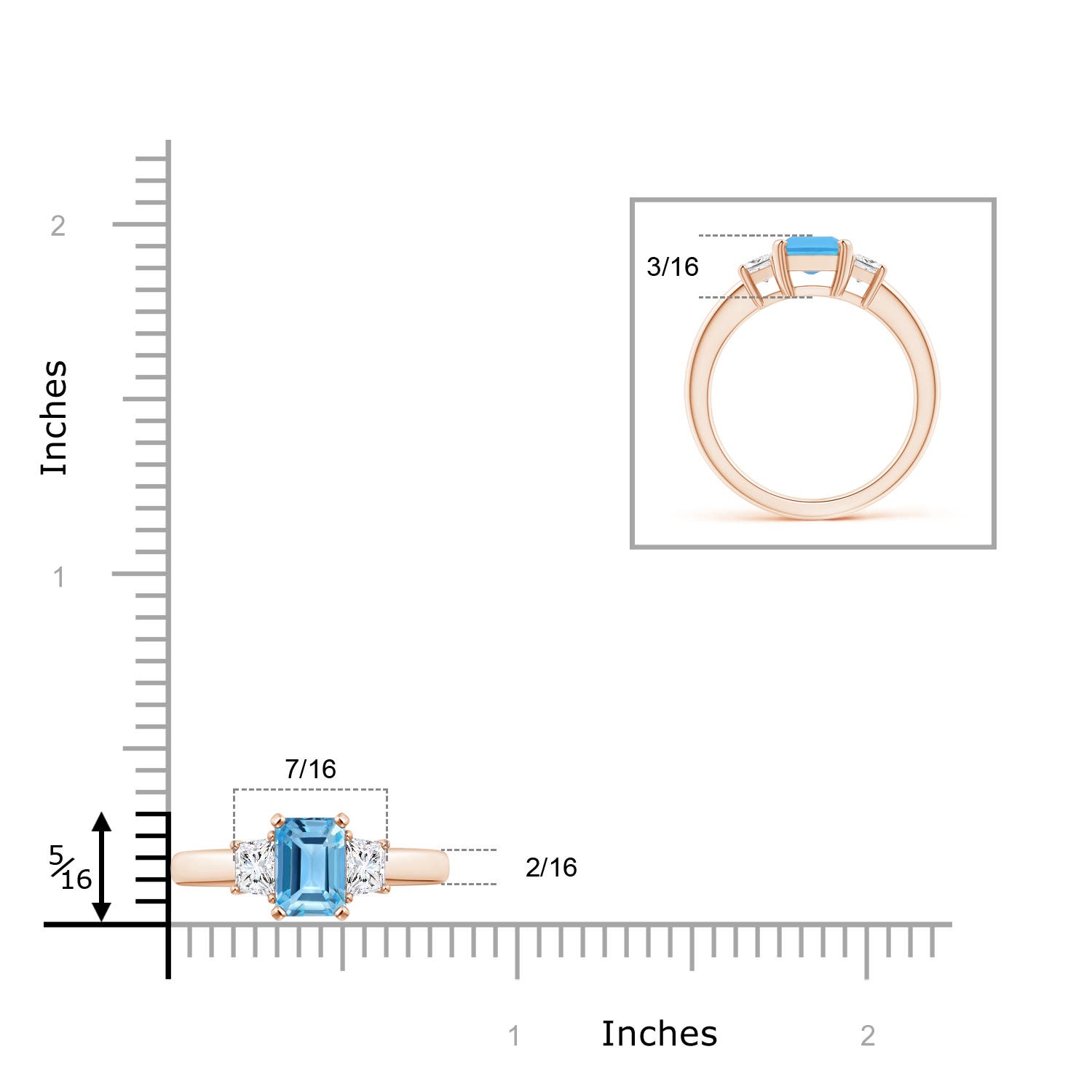 AA - Swiss Blue Topaz / 2.27 CT / 14 KT Rose Gold