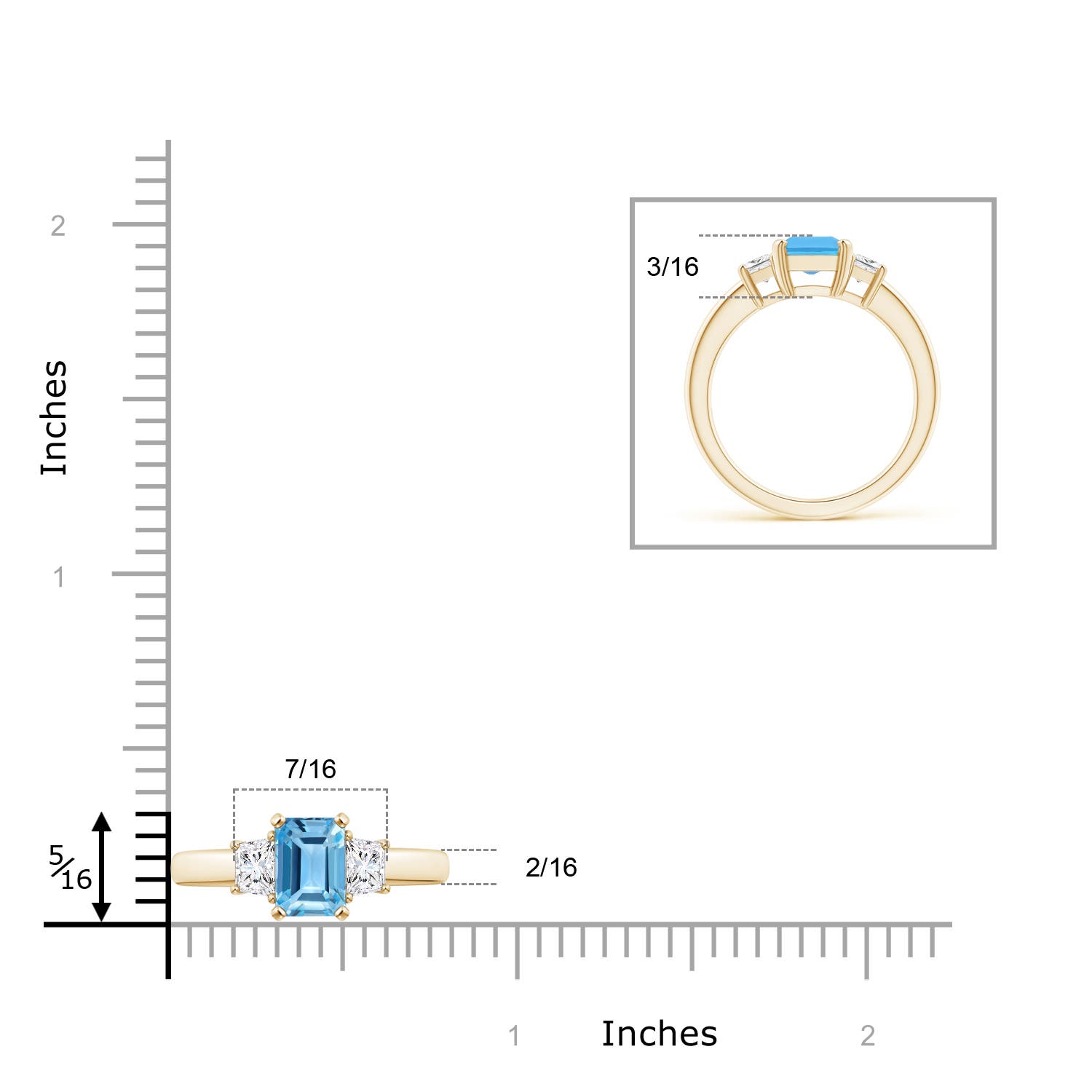 AA - Swiss Blue Topaz / 2.27 CT / 14 KT Yellow Gold