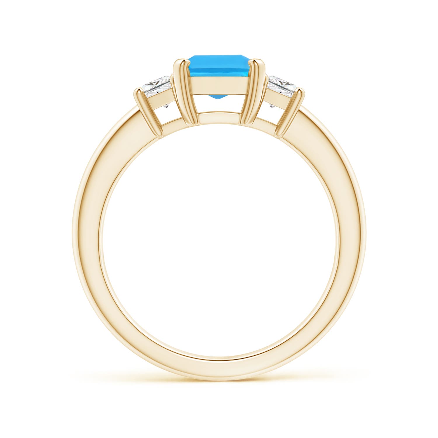 AAA - Swiss Blue Topaz / 2.27 CT / 14 KT Yellow Gold