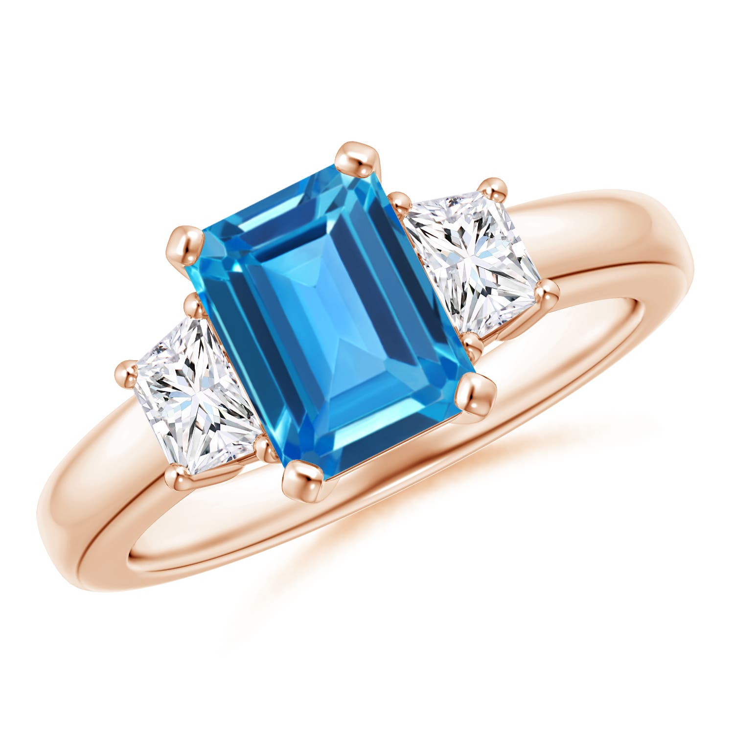 AAAA - Swiss Blue Topaz / 2.27 CT / 14 KT Rose Gold