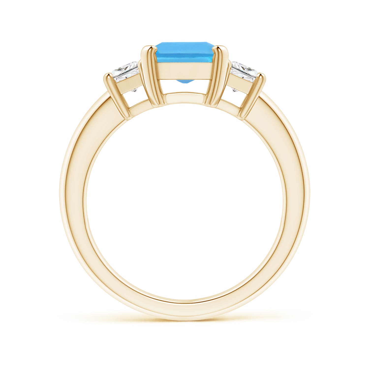 AA - Swiss Blue Topaz / 3.07 CT / 14 KT Yellow Gold