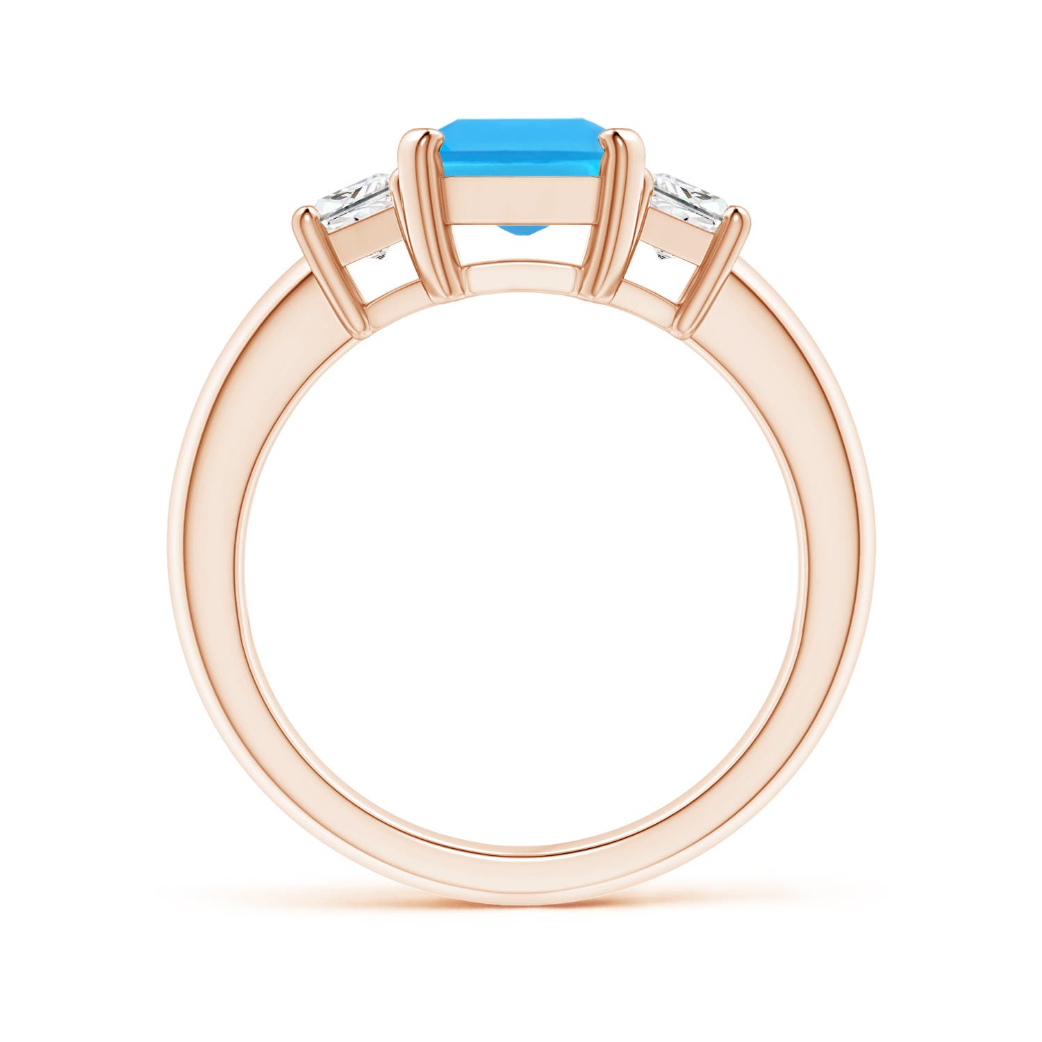 AAA - Swiss Blue Topaz / 3.07 CT / 14 KT Rose Gold