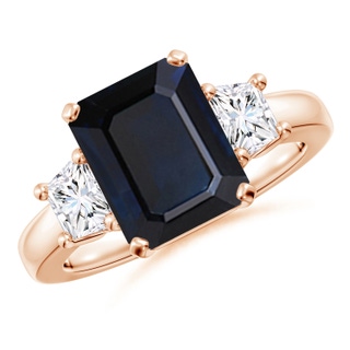 Emerald Cut A Blue Sapphire