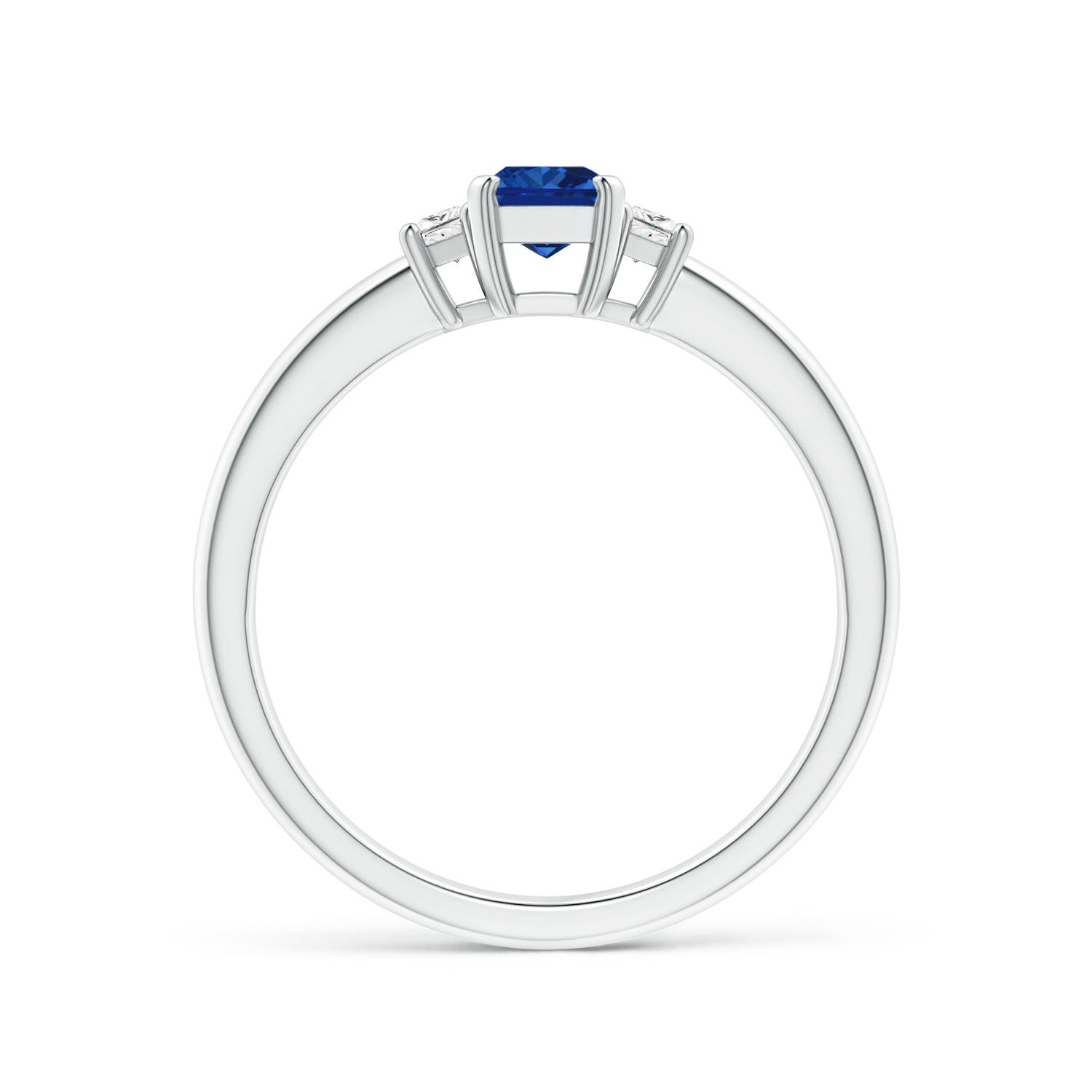 AAAA - Blue Sapphire / 0.85 CT / 14 KT White Gold