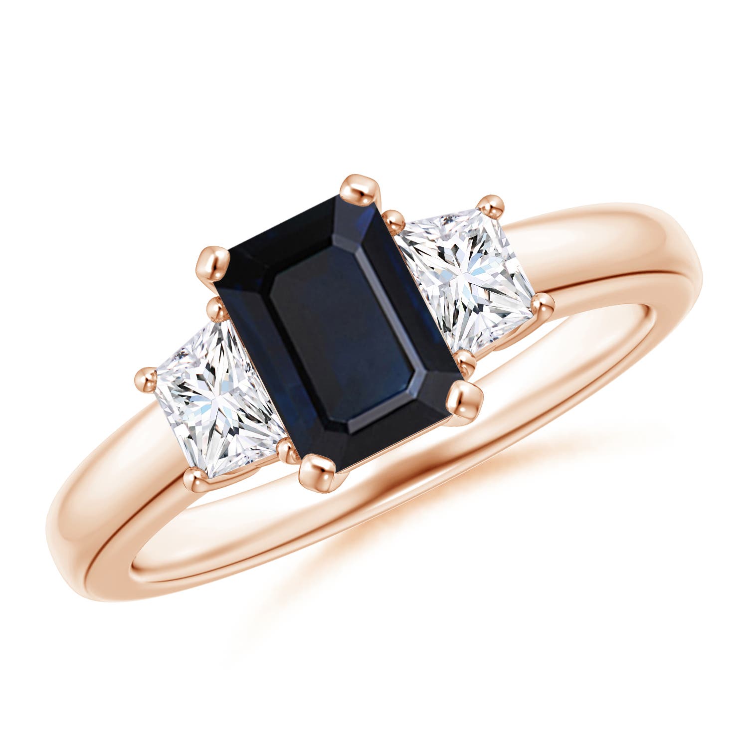 A - Blue Sapphire / 1.37 CT / 14 KT Rose Gold