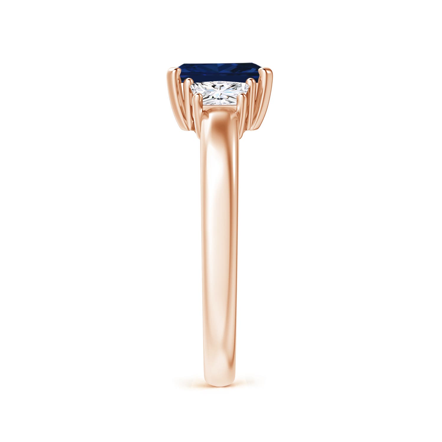 AAA - Blue Sapphire / 1.37 CT / 14 KT Rose Gold