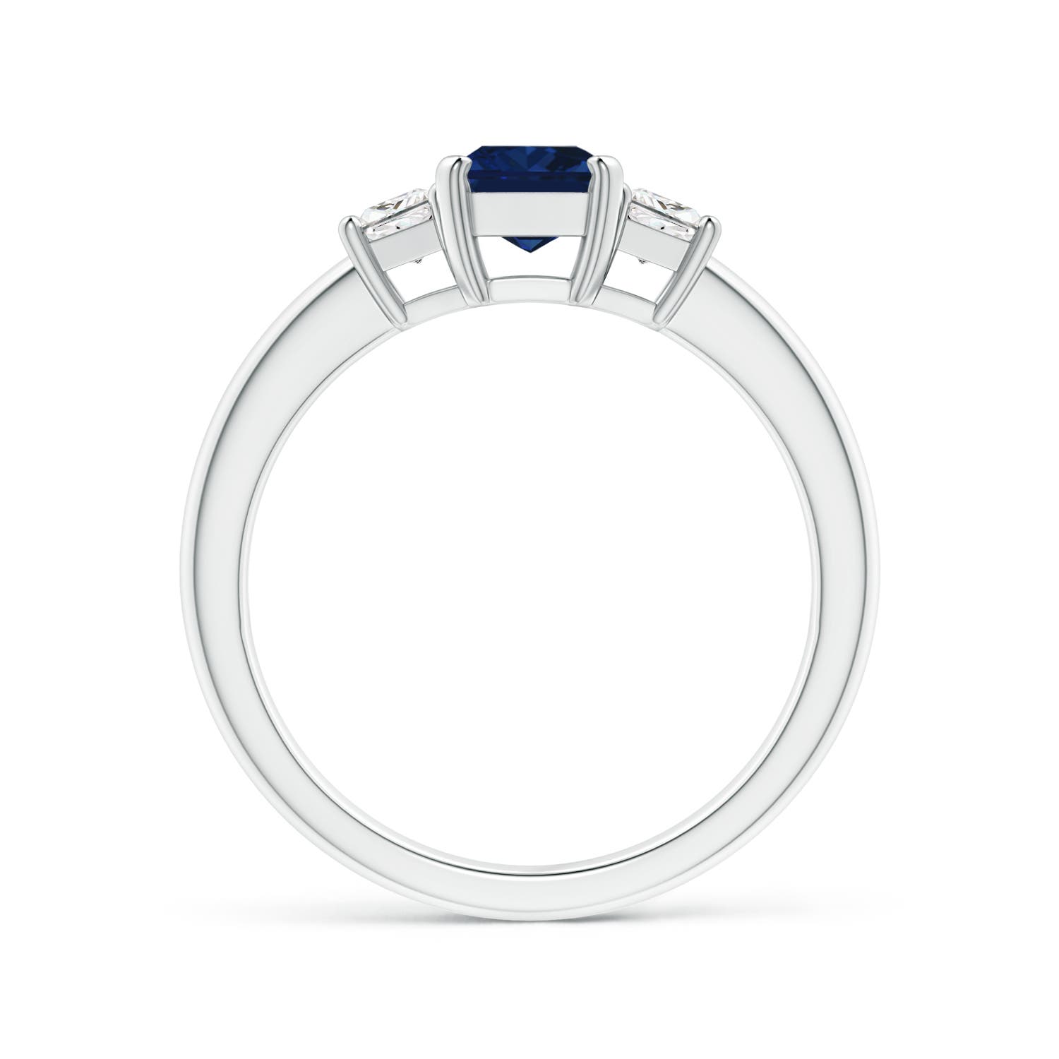 AAA - Blue Sapphire / 1.37 CT / 14 KT White Gold