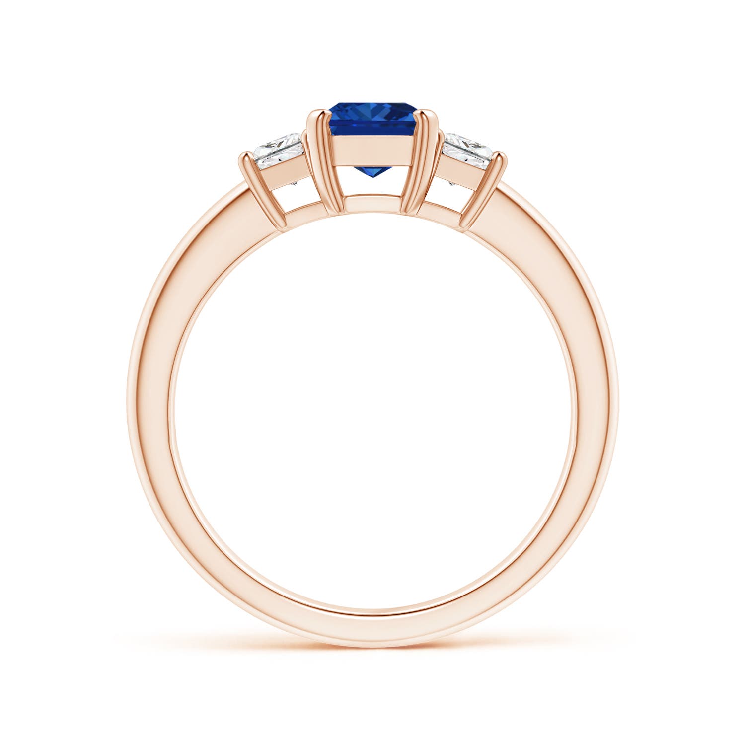 AAAA - Blue Sapphire / 1.37 CT / 14 KT Rose Gold