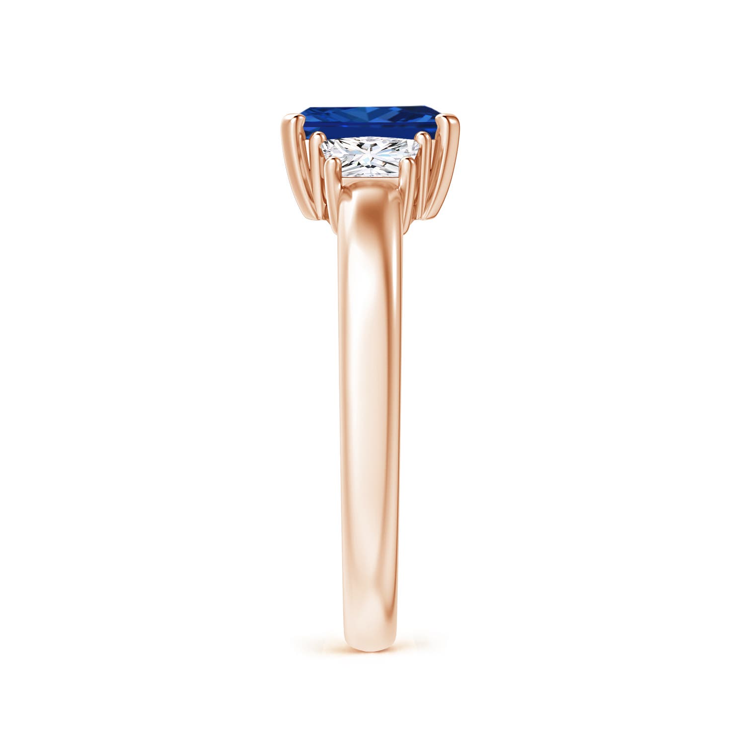 AAAA - Blue Sapphire / 1.37 CT / 14 KT Rose Gold