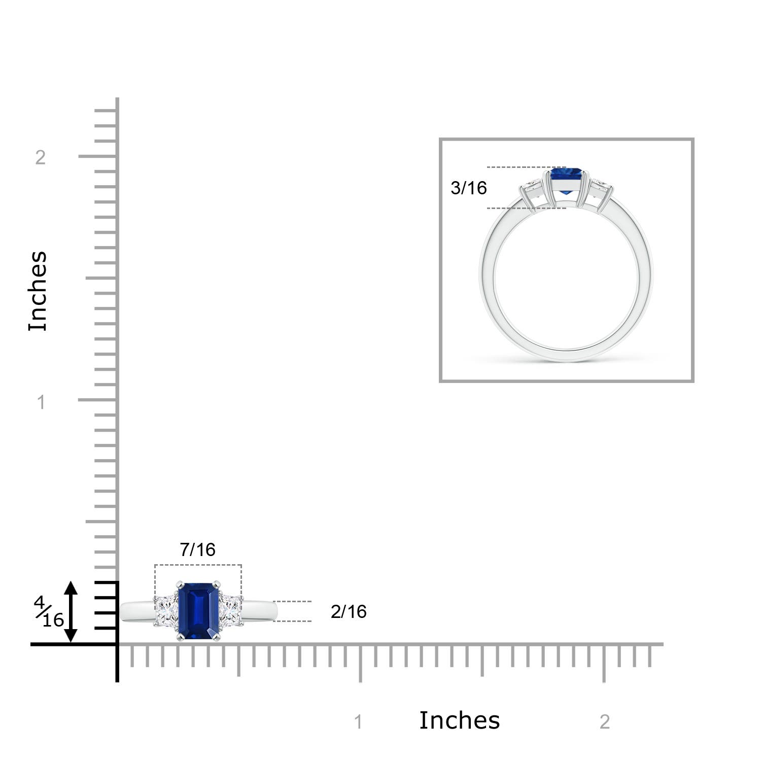 AAAA - Blue Sapphire / 1.37 CT / 14 KT White Gold