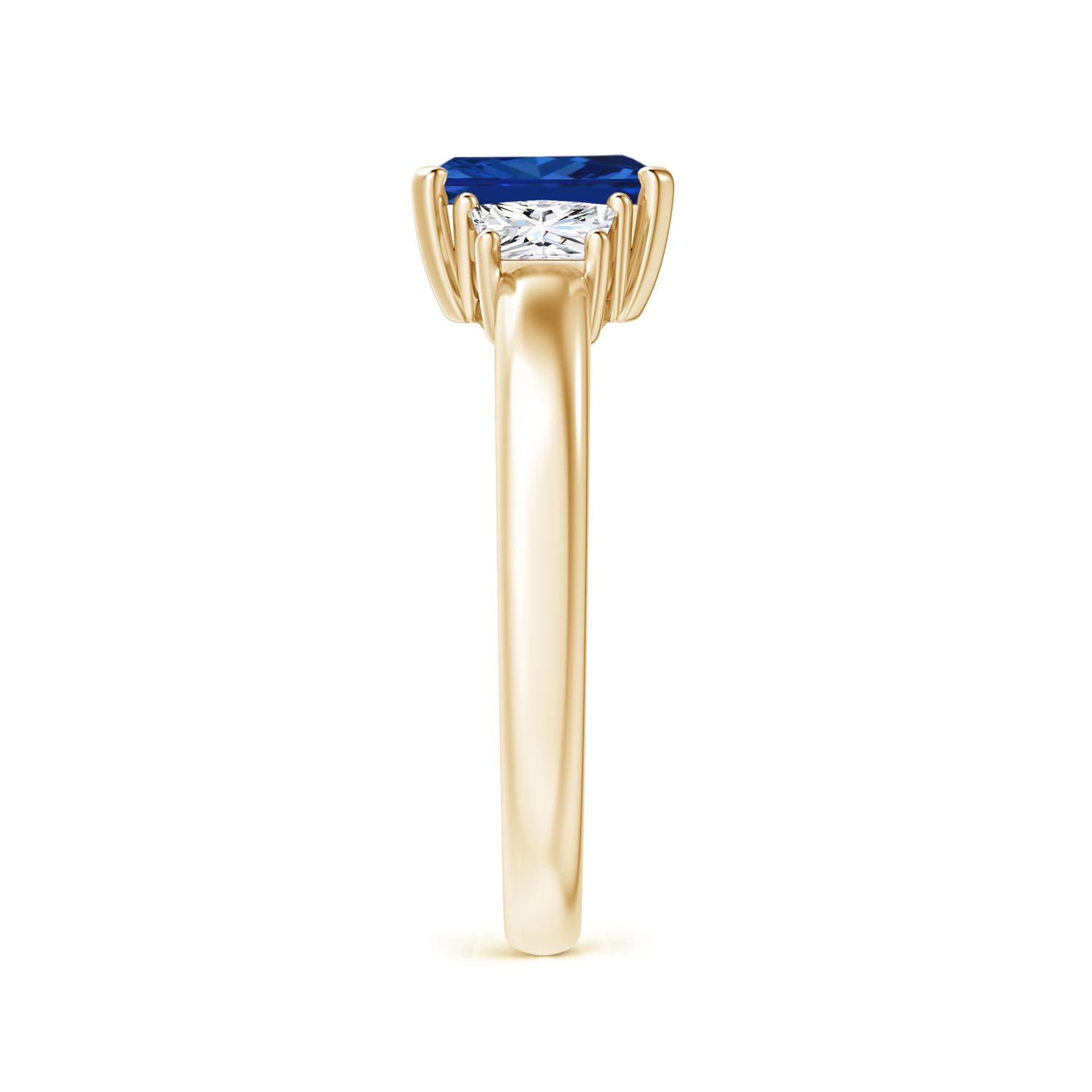 AAAA - Blue Sapphire / 1.37 CT / 14 KT Yellow Gold