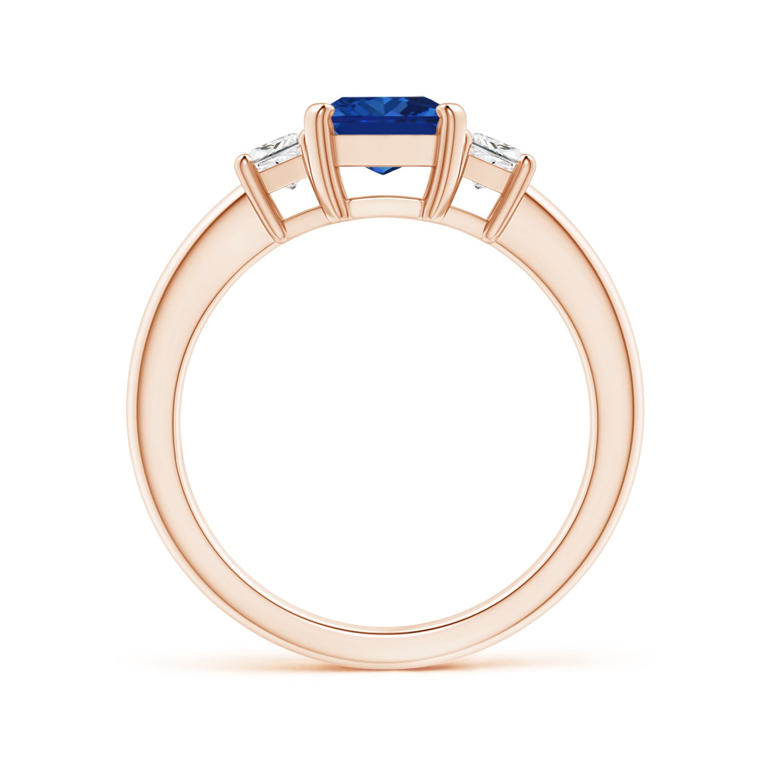 AAAA - Blue Sapphire / 1.97 CT / 14 KT Rose Gold