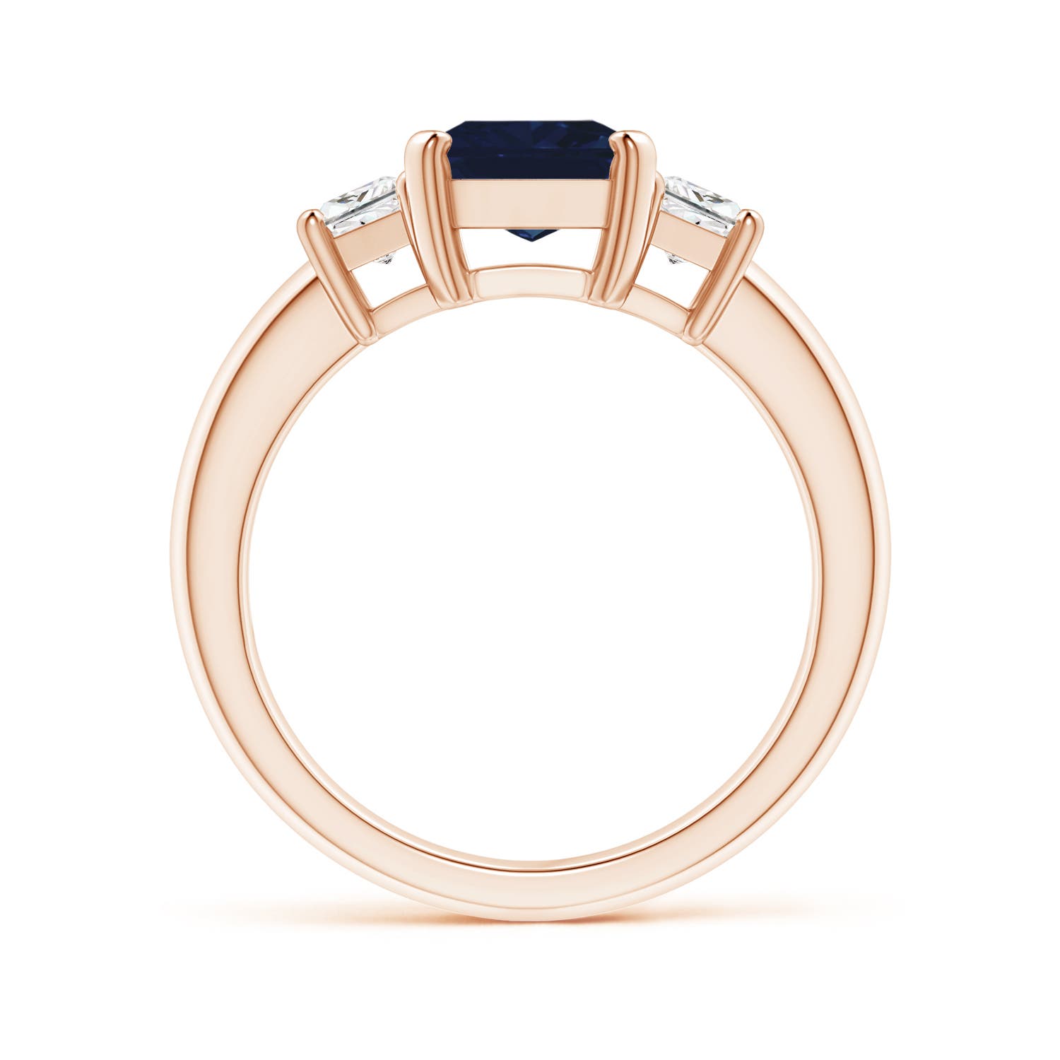 AA - Blue Sapphire / 2.93 CT / 14 KT Rose Gold