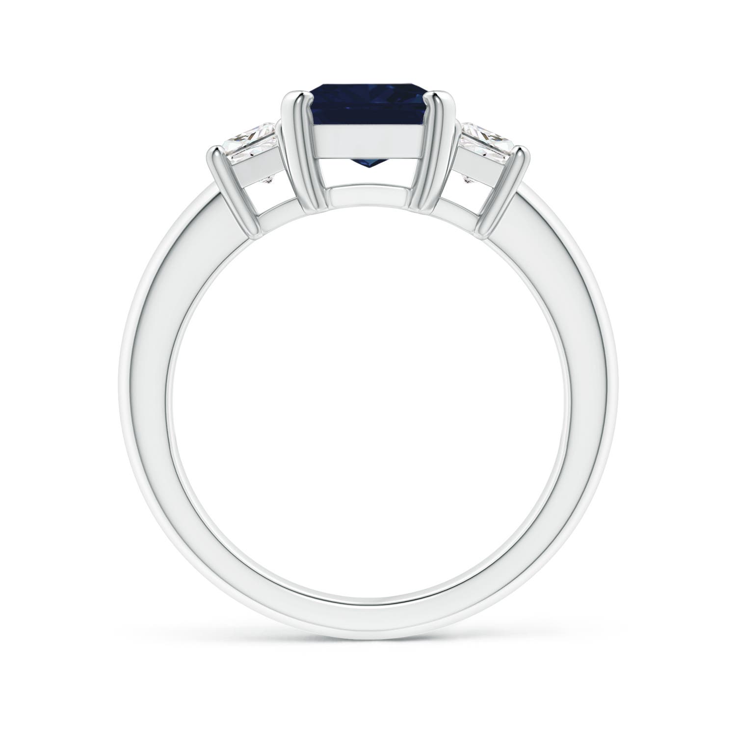 AA - Blue Sapphire / 2.93 CT / 14 KT White Gold