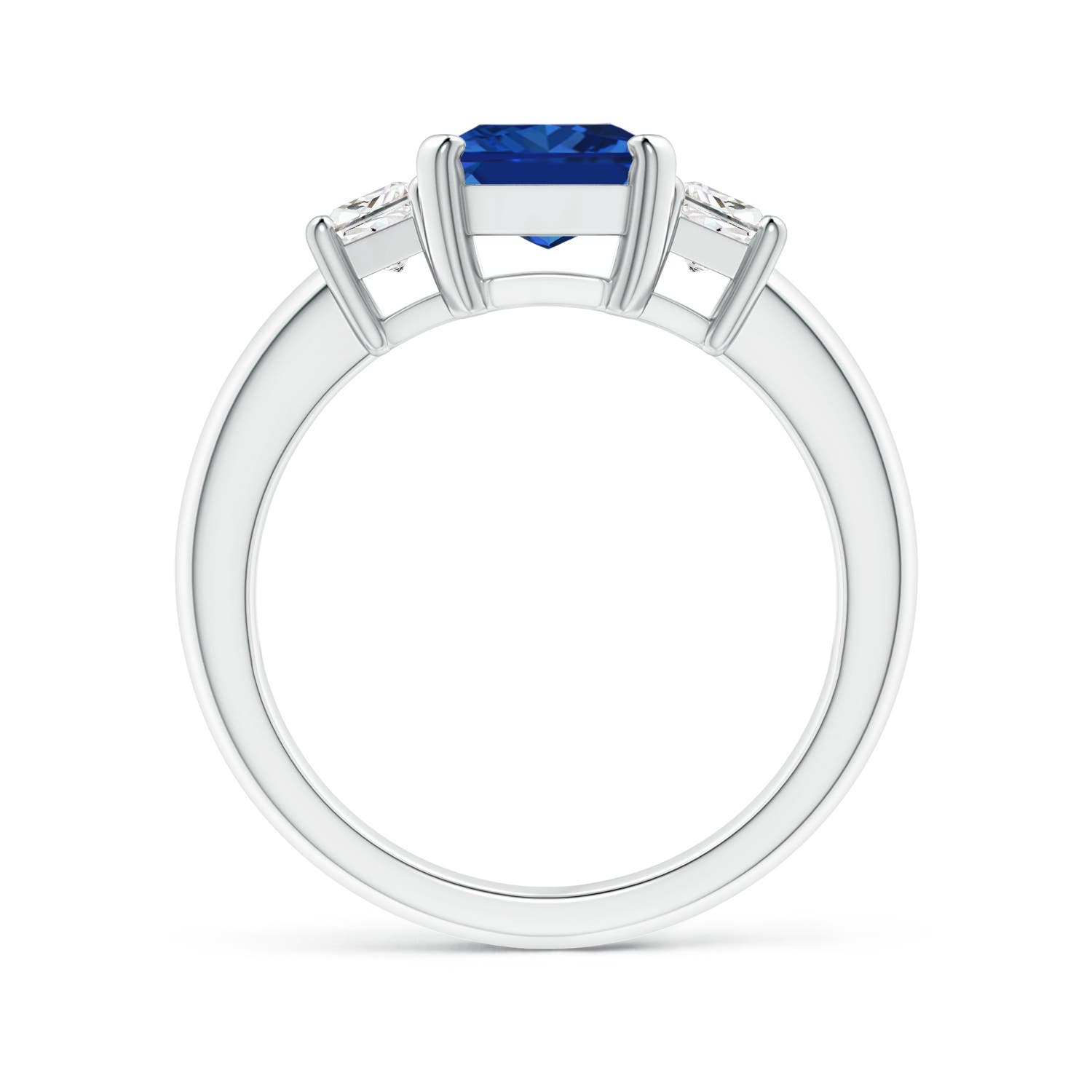 AAAA - Blue Sapphire / 2.93 CT / 14 KT White Gold