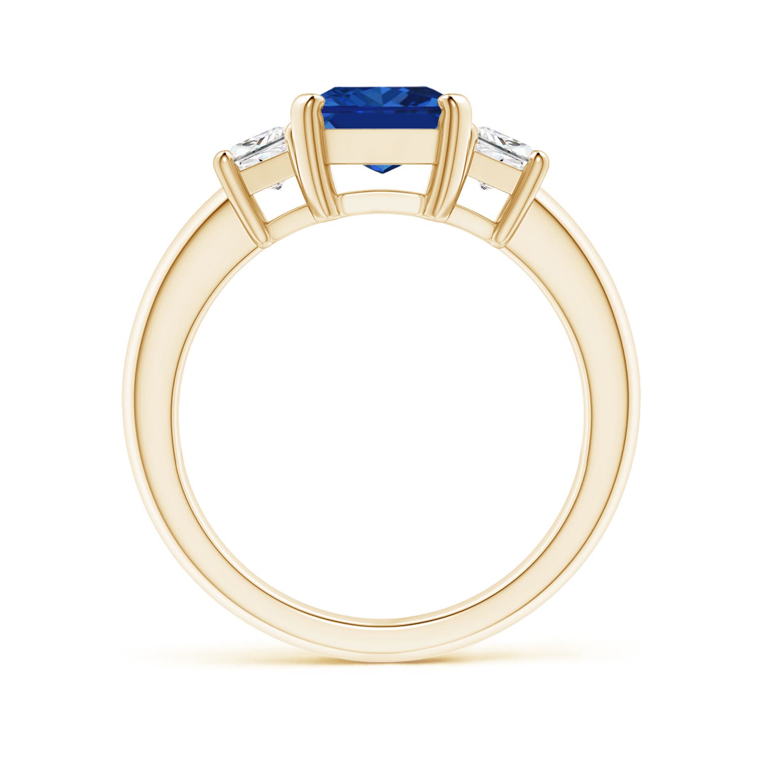 AAAA - Blue Sapphire / 2.93 CT / 14 KT Yellow Gold