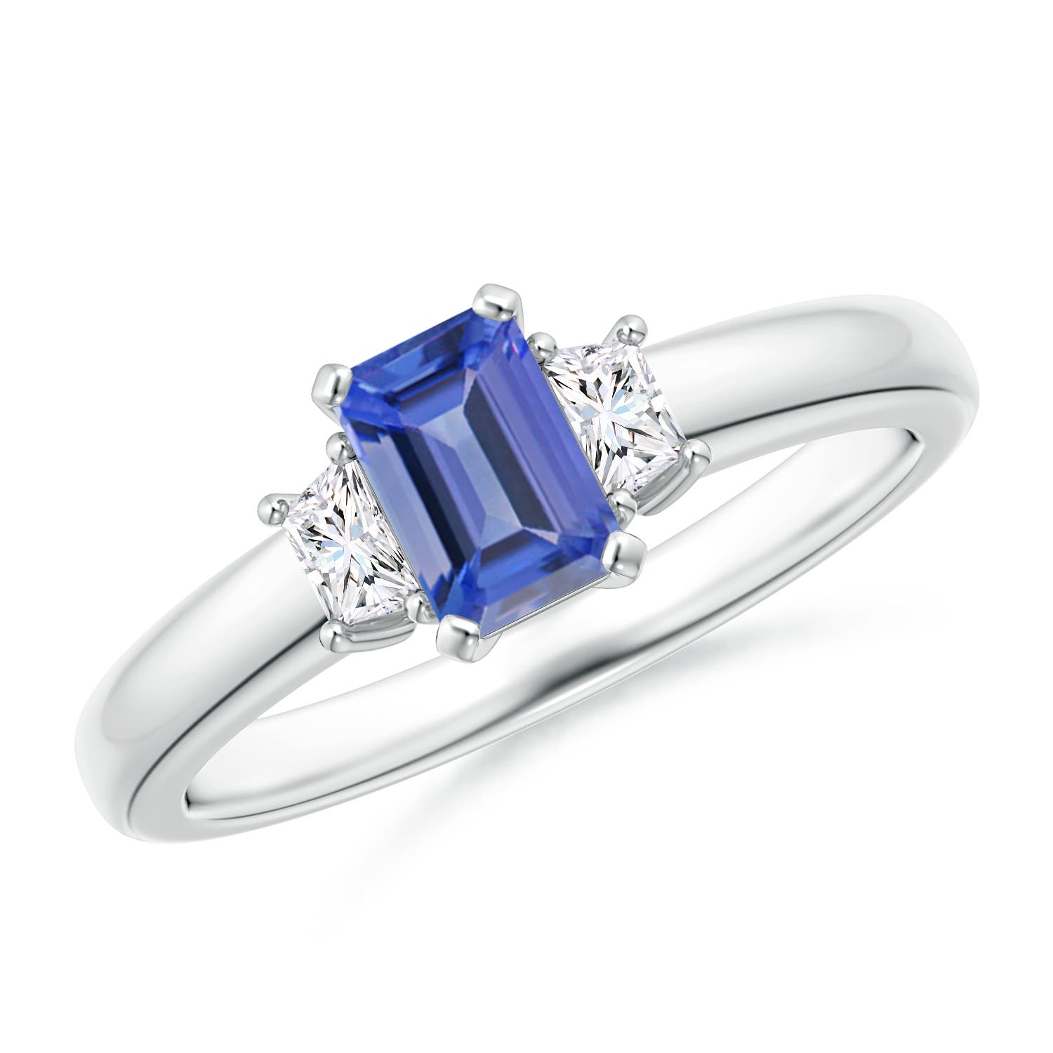 AA - Tanzanite / 0.8 CT / 14 KT White Gold