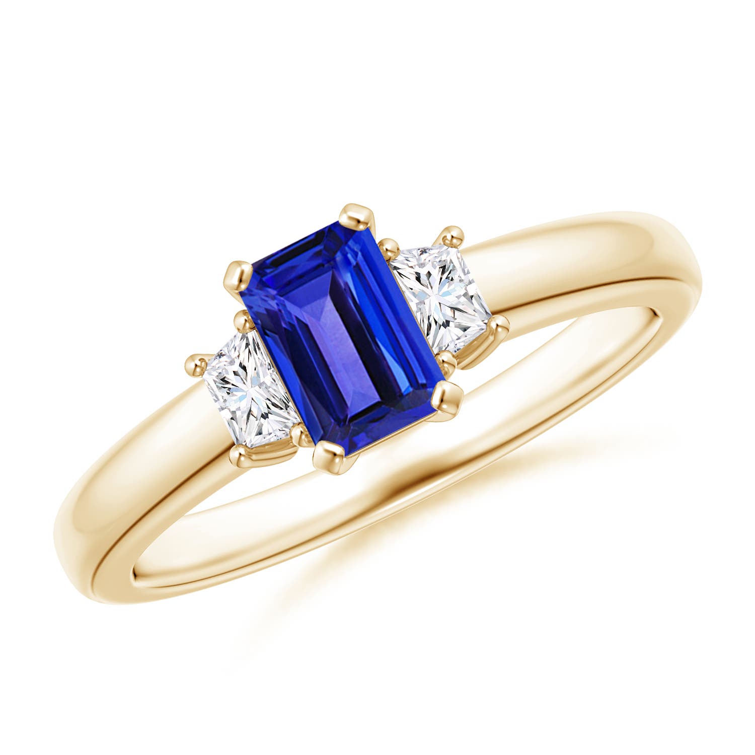 AAAA - Tanzanite / 0.8 CT / 14 KT Yellow Gold