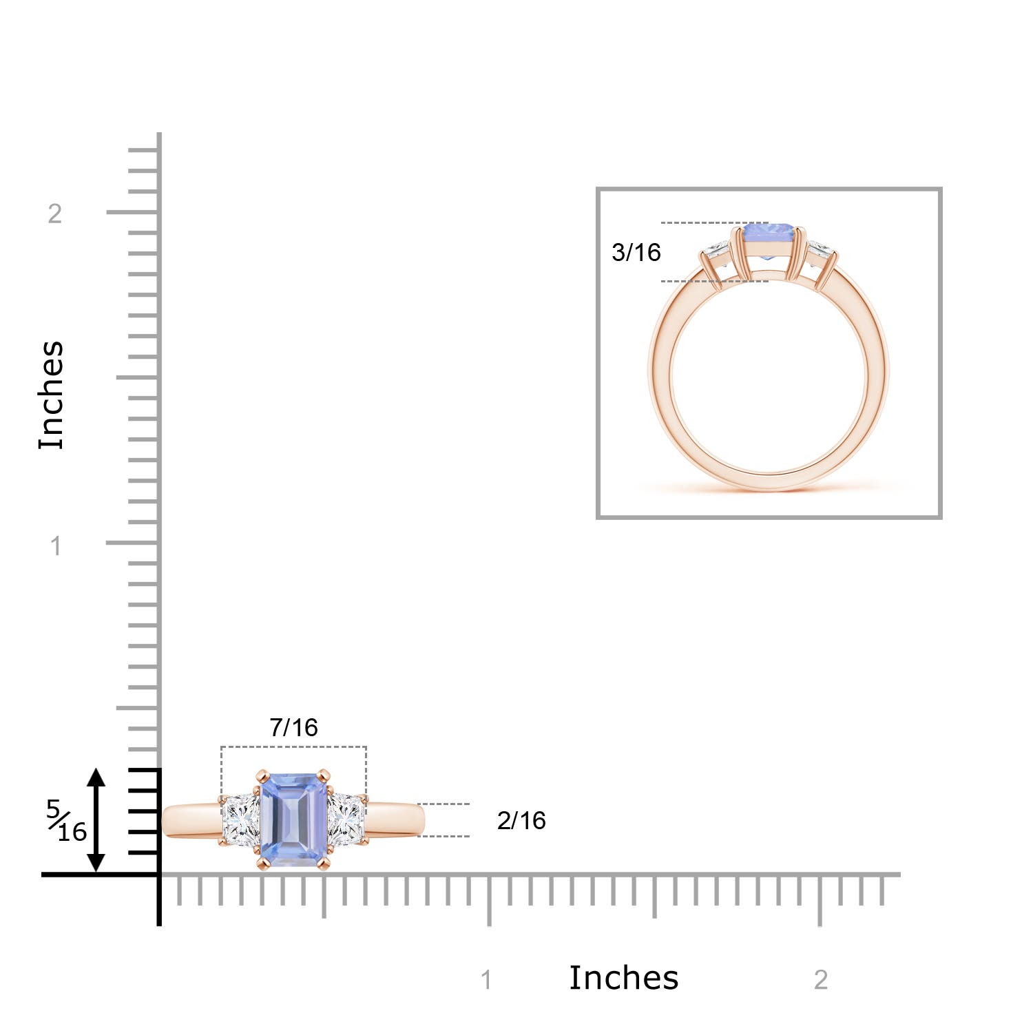 A - Tanzanite / 1.82 CT / 14 KT Rose Gold