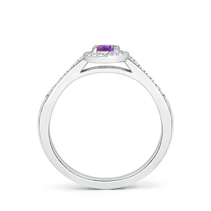 A - Amethyst / 0.36 CT / 14 KT White Gold