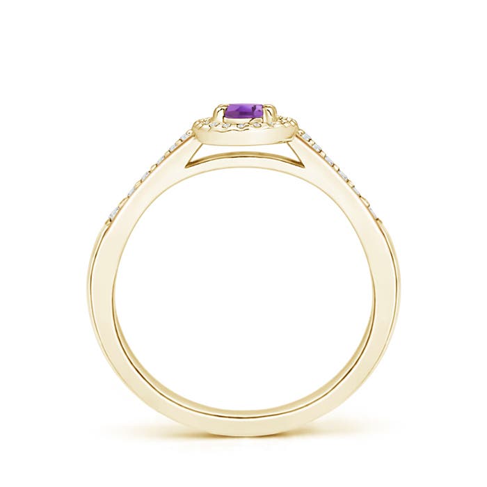 A - Amethyst / 0.36 CT / 14 KT Yellow Gold