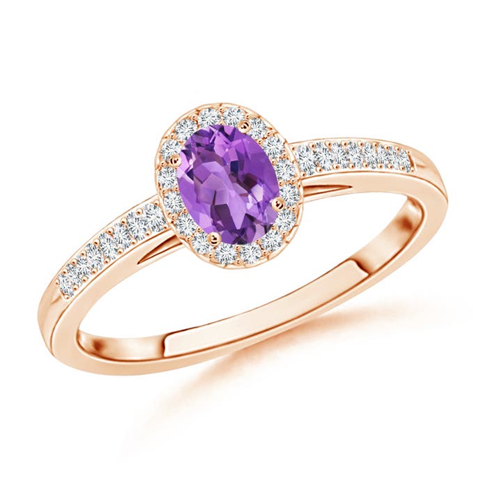 AA - Amethyst / 0.36 CT / 14 KT Rose Gold