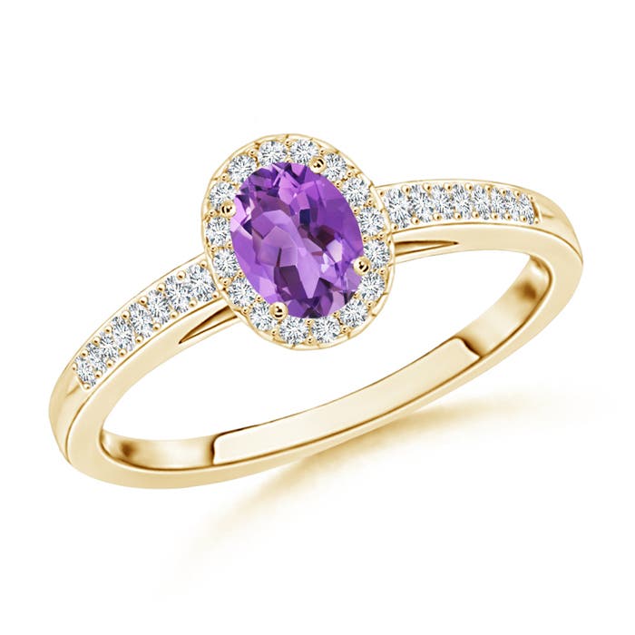 AA - Amethyst / 0.36 CT / 14 KT Yellow Gold