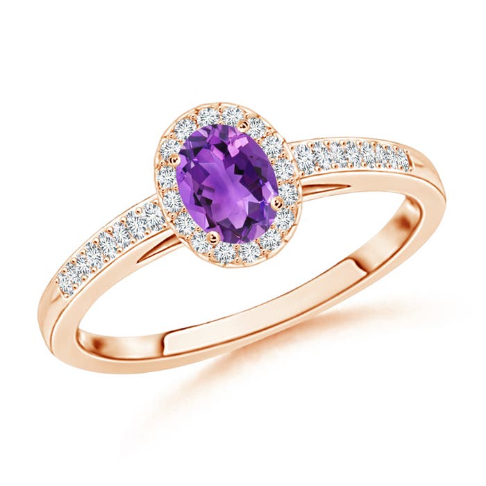 AAA - Amethyst / 0.36 CT / 14 KT Rose Gold